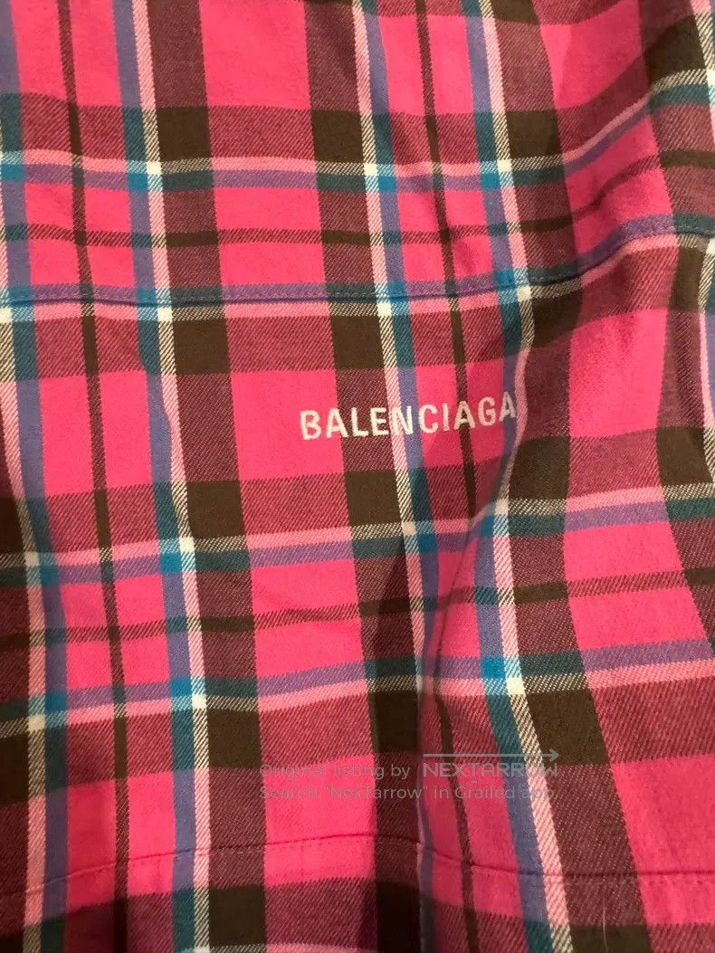 Balenciaga Balenciaga Pink-Brown Plaid Jacket, Size 34 Size XXS / US 00 / IT 34 - 3 Thumbnail