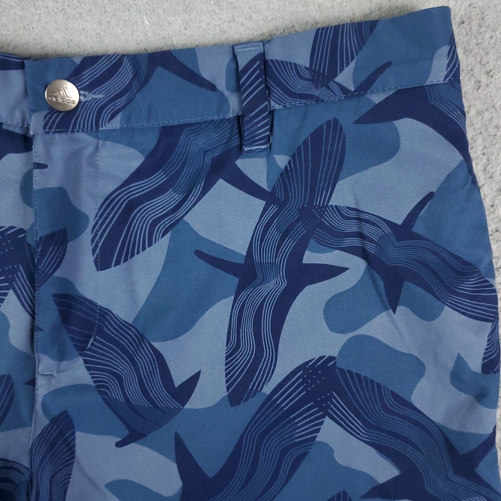 Adidas Adidas Shorts Mens Waist 34 Blue Bird Print Casual Flat Front Chinos Size US 34 / EU 50 - 3 Thumbnail