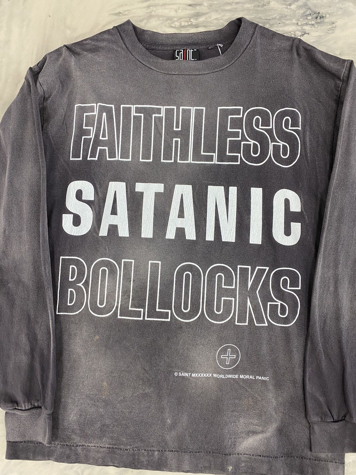 Saint Michael Saint Michael faithless satanic bullocks long sleeve tee Size US M / EU 48-50 / 2 - 2 Thumbnail