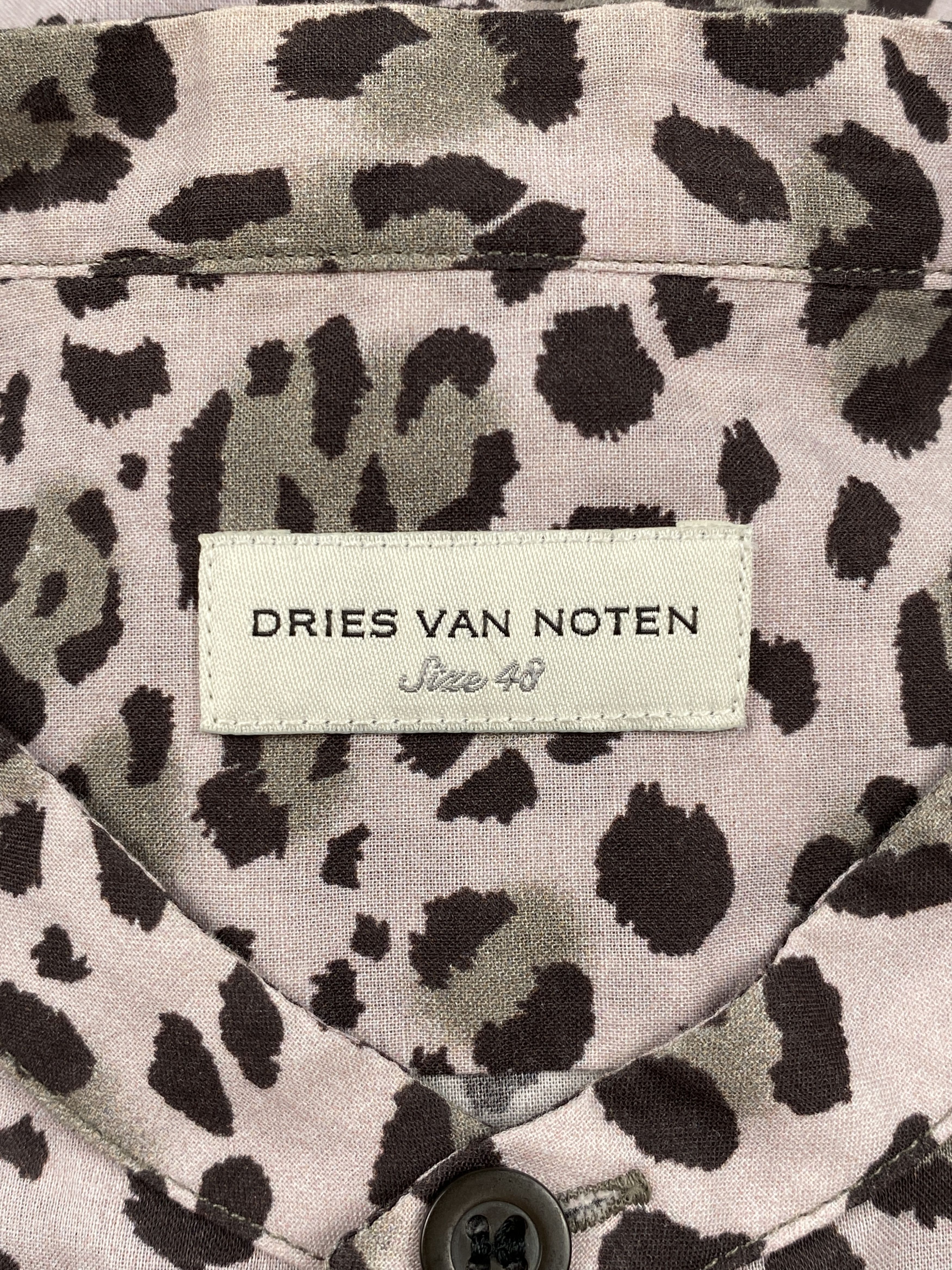 Dries Van Noten Leopard Print Long Sleeve Polo Size US M / EU 48-50 / 2 - 13 Thumbnail