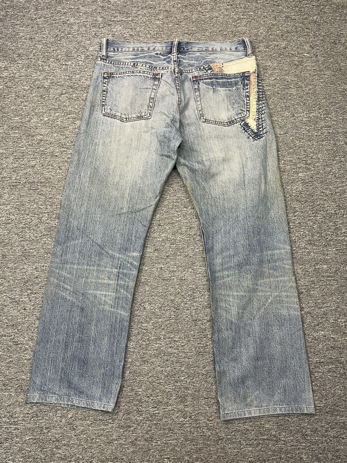 Takeo Kikuchi Vintage Takeo Kikuchi Patchwork Jeans Denim Sashiko Stitch Size US 32 / EU 48 - 2 Thumbnail