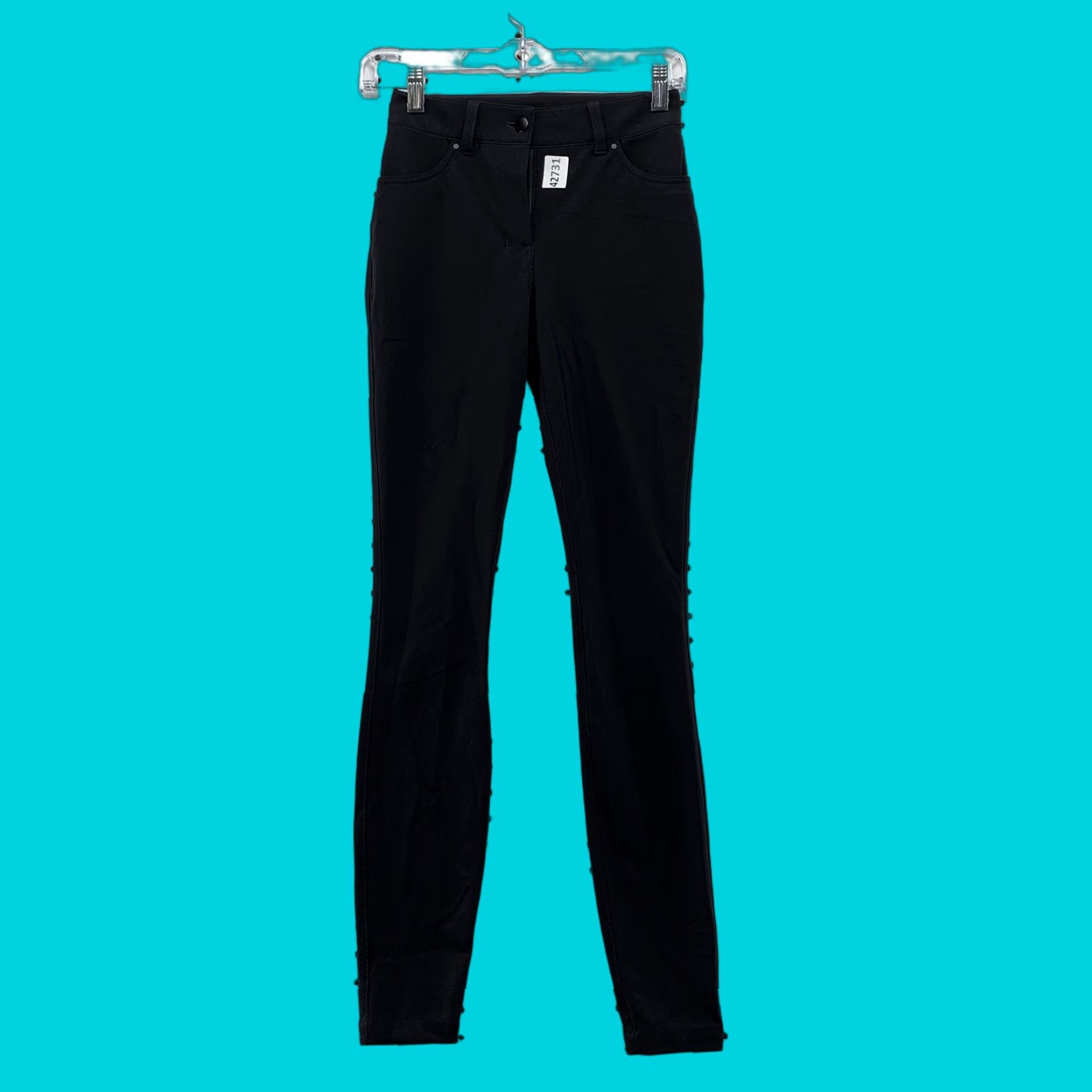 Lululemon Lululemon Black Chino Pants Womens Size 24 Slim Stretch Skinny 24x30 I92 Satin Logo Casual Pant Womens Size 42" / US 20 - 1 Thumbnail