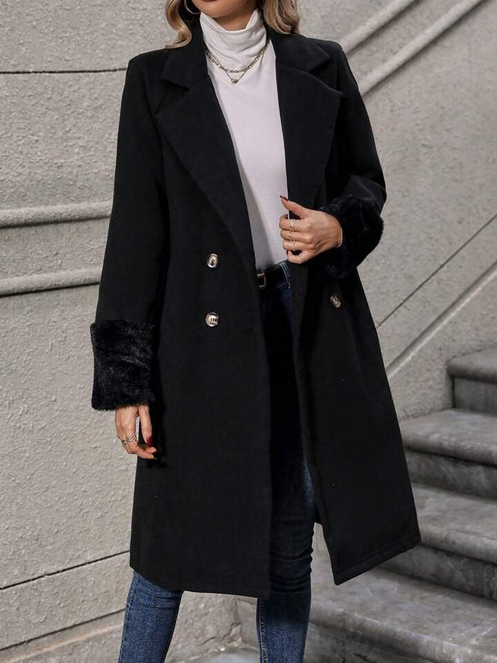 Shein × Vintage Shein classic long wool trench woman coat Size L / US 10 / IT 46 - 1 Thumbnail