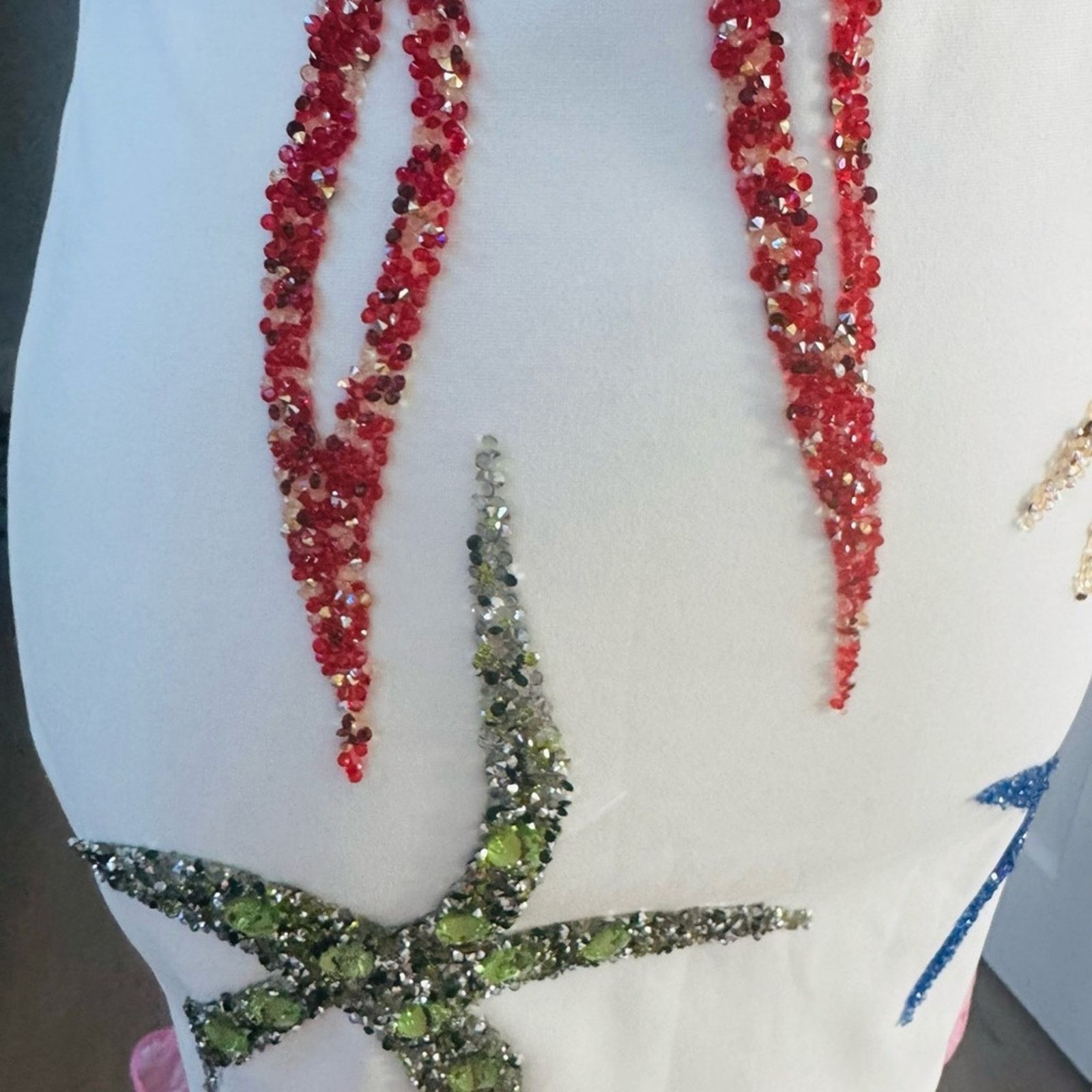 Other White Silk Mini Dress with Colorful Sequin Starfish size S Size S / US 4 / IT 40 - 11 Thumbnail