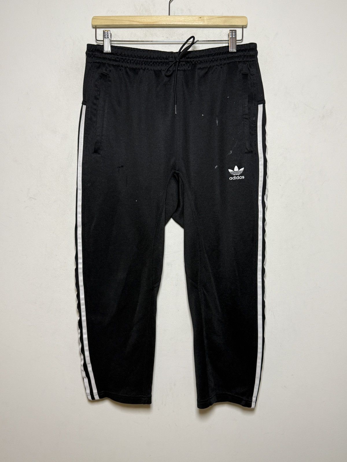 Adidas Adidas Originals three-stripe track pants with paint marks Size US 32 / EU 48 - 1 Thumbnail