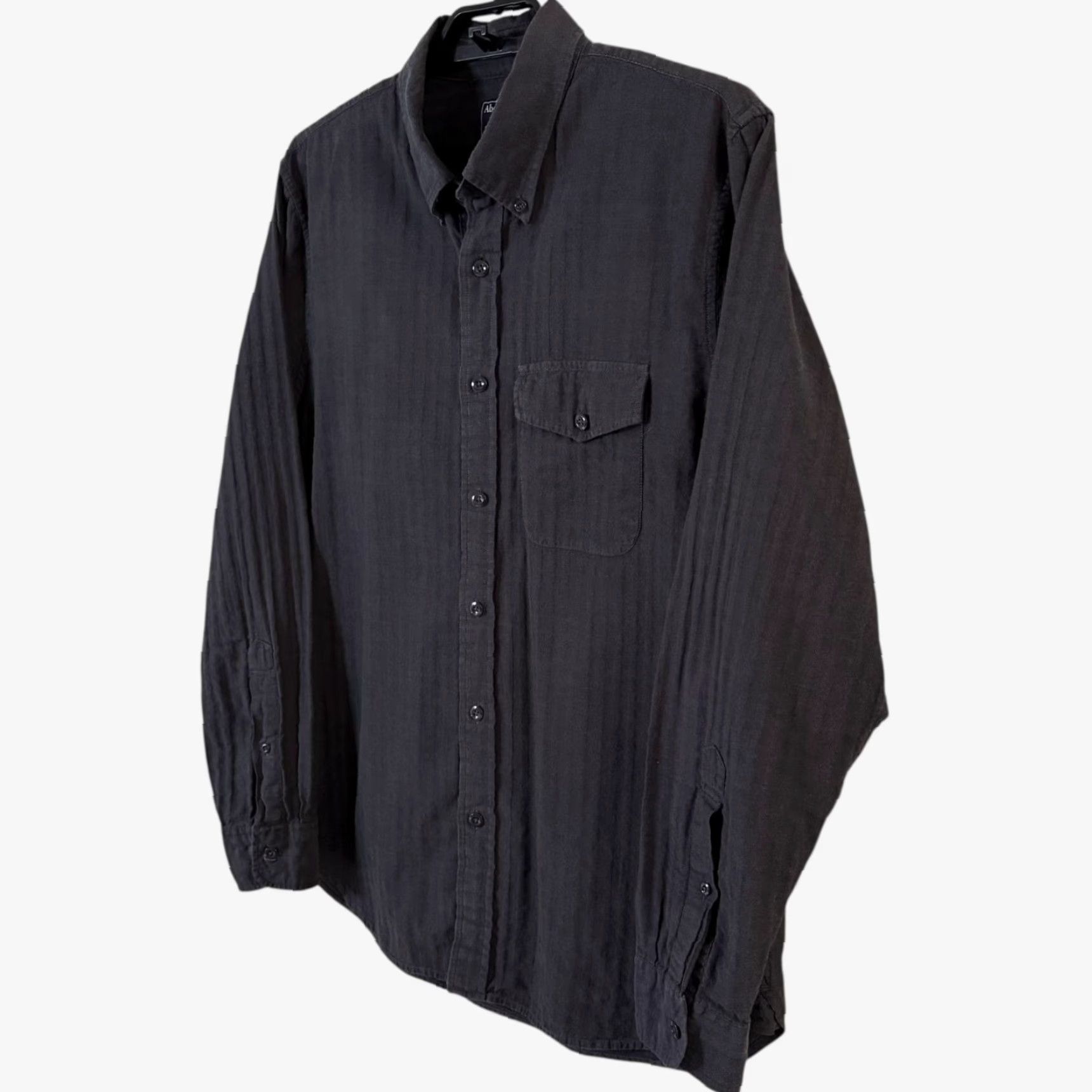 Abercrombie & Fitch Abercrombie & Fitch Shirt Gray Men XXL Button-Down Long-Sleeve Casual Striped 99% Cotton 1% Elastane Button Up Shirts Mens Size US XXL / EU 58 / 5 - 2 Thumbnail