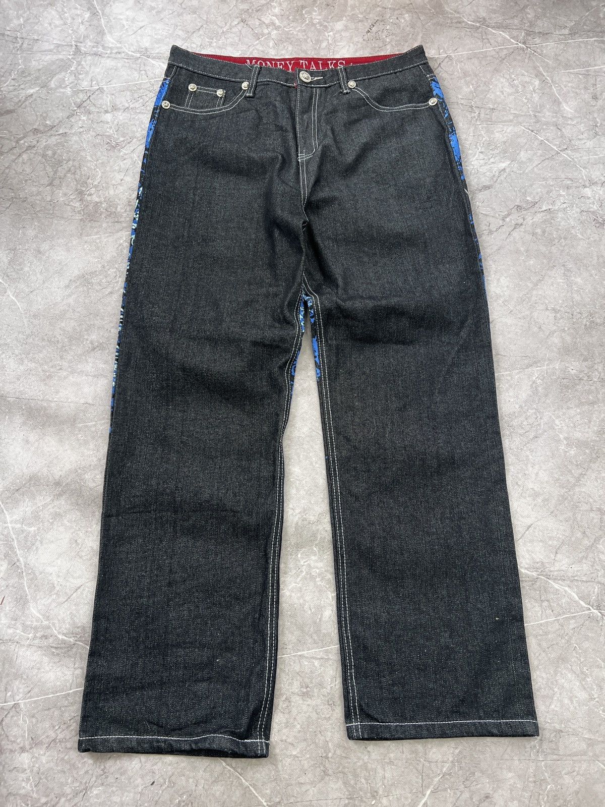 Karl Kani × Wu-Tang Clan Vintage rap wide leg Coogi style rap pants jeans skater Size US 36 / EU 52 - 12 Thumbnail