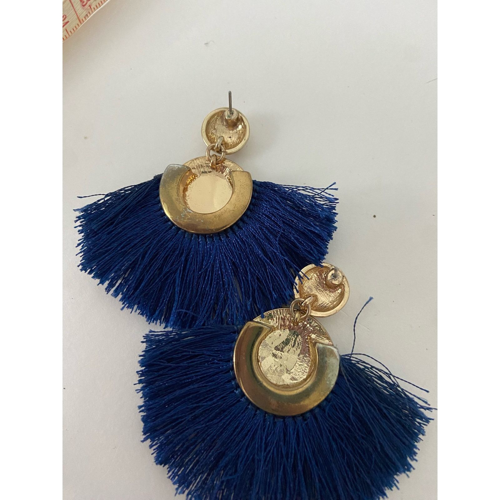 Other Dark blue fringe earrings gold tone Size ONE SIZE - 4 Thumbnail