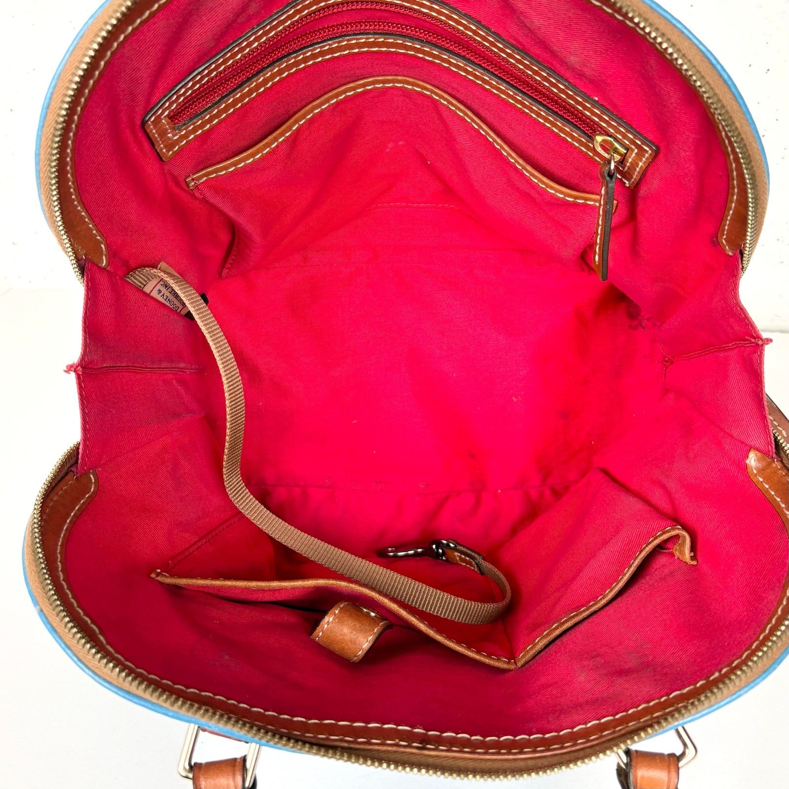 Dooney & Bourke Dooney & Bourke Zip Zip Pebble Grain Domed Satchel Blue Size ONE SIZE - 6 Thumbnail