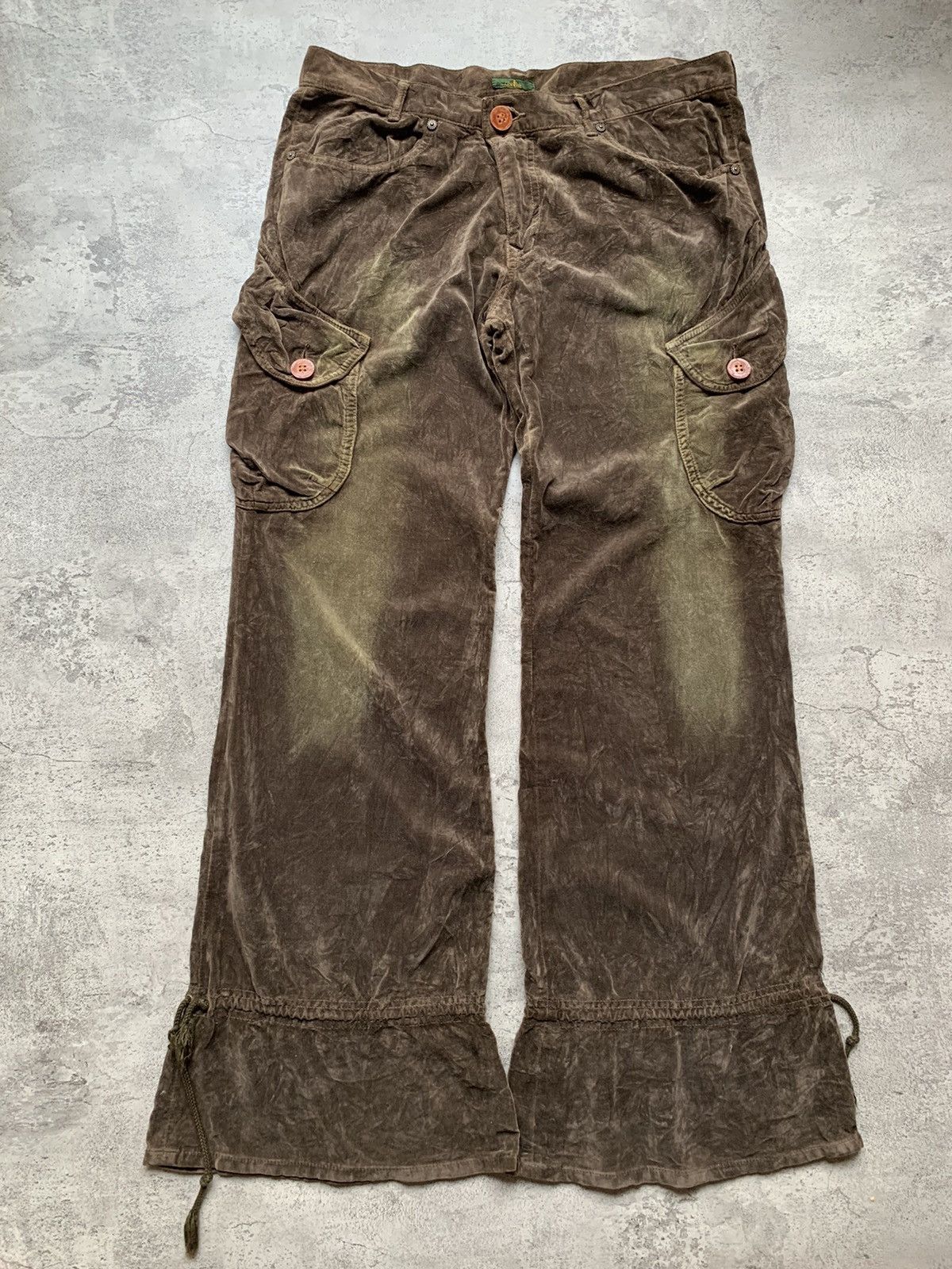 image of Le Grande Bleu L G B x Tornado Mart Obelisk Velvet Wideleg/flare Pants in Brown, Men's (Size 33)