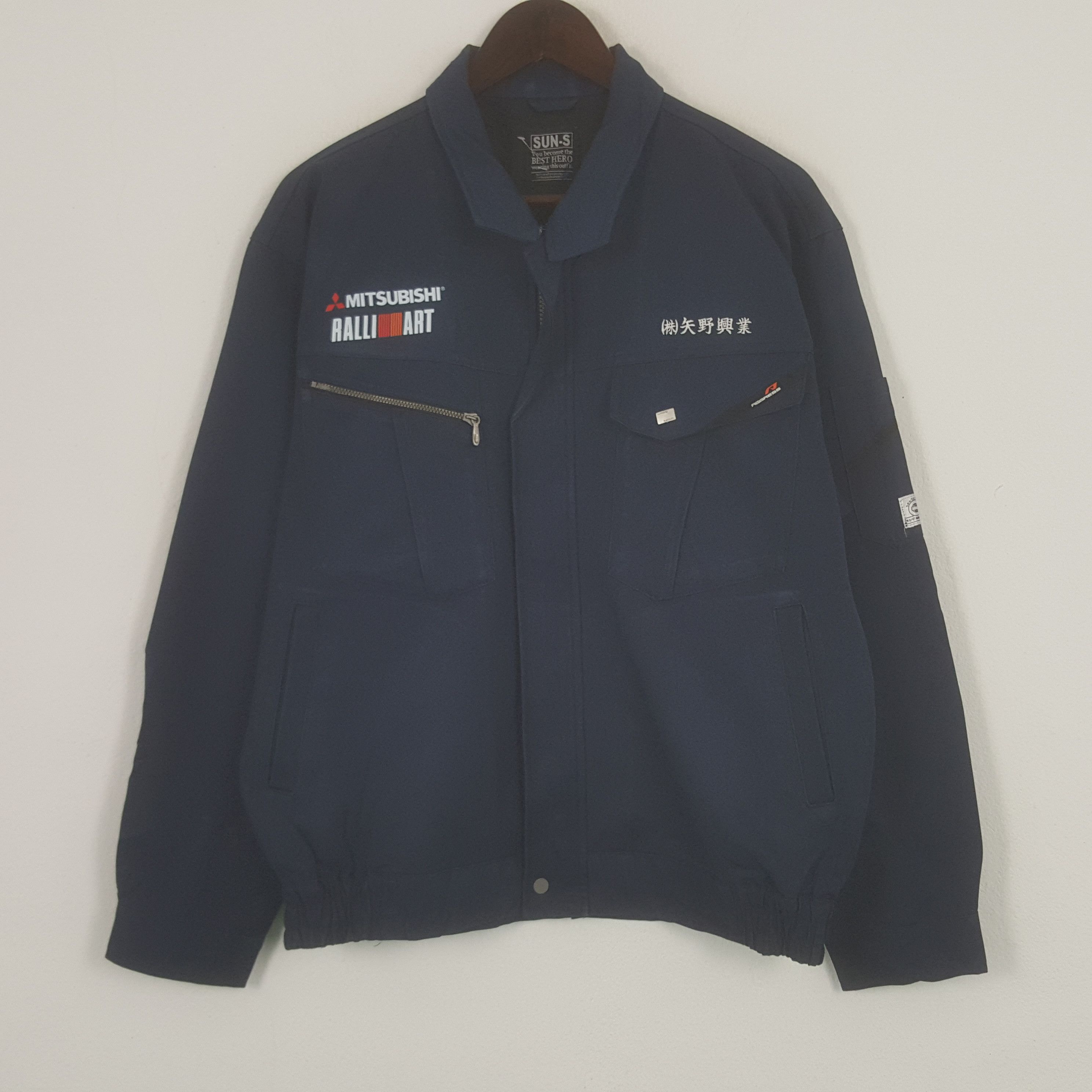 Japanese Brand × Uniform Wares × Vintage Vintage Mitsubishi Ralli Art Racing Custom Uniform Jacket Size US L / EU 52-54 / 3 - 3 Thumbnail