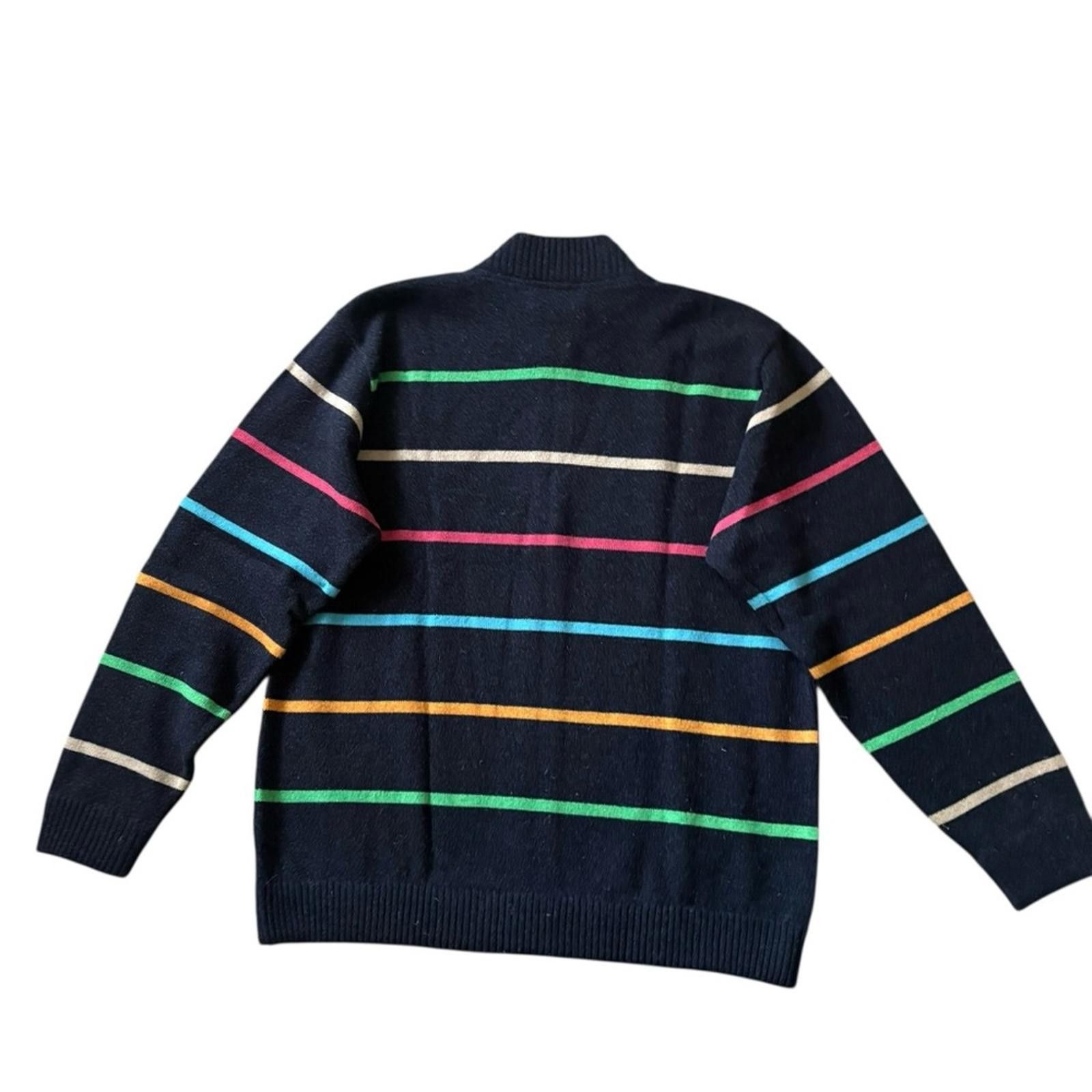 Paul & Shark Paul & Shark Yachting Italy 100% Wool Striped Zip Sweater Size US XL / EU 56 / 4 - 4 Thumbnail