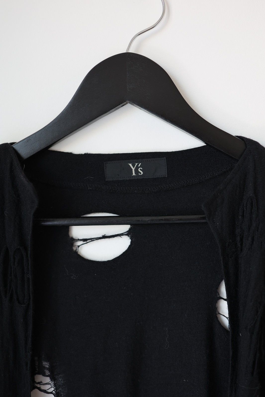 Y’s Distressed Cotton Cardigan