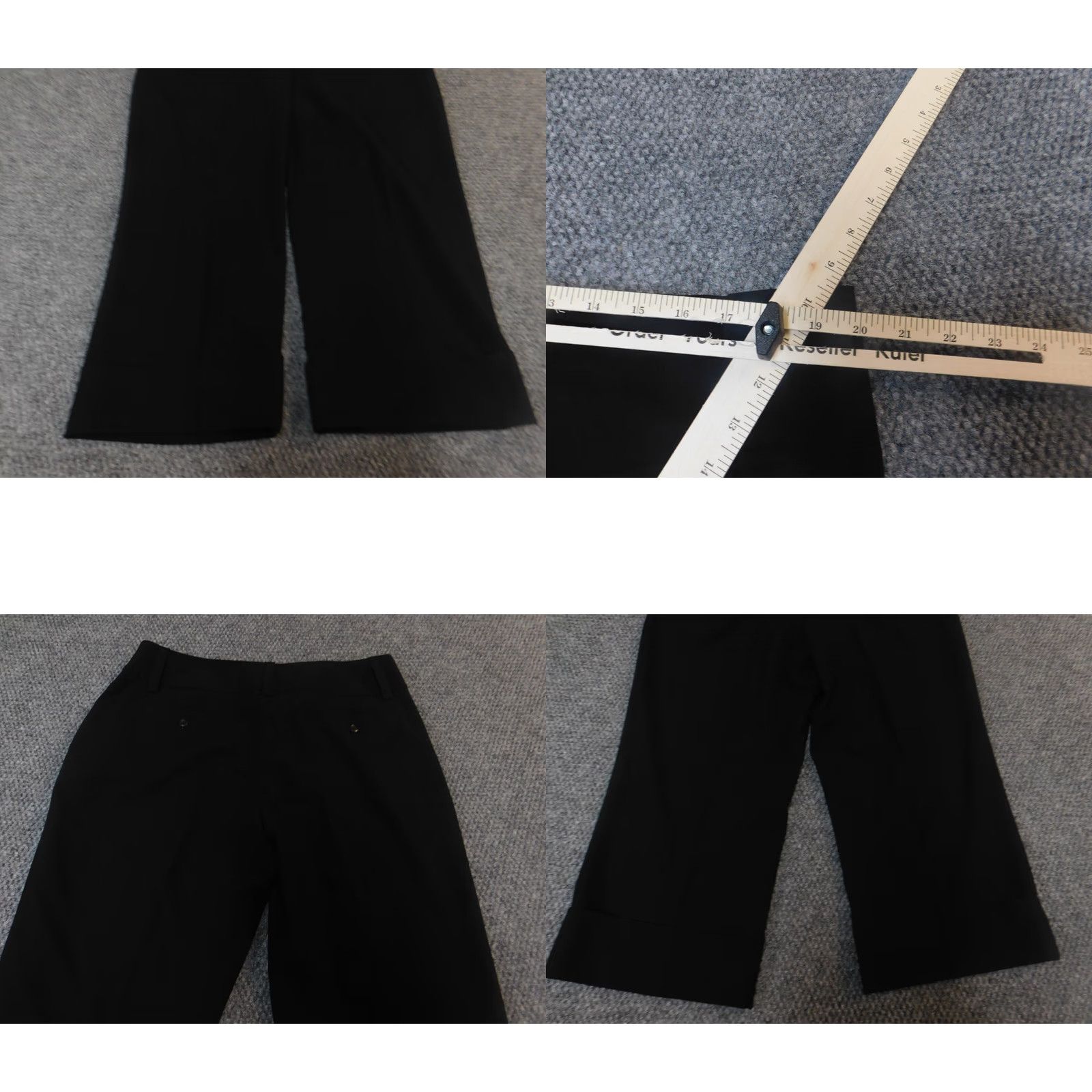 Apt. 9 Apt. 9 Pants Womens 12 Black Capri Straight Modern Fit Regular Inseam 20 Comfort Knit Cotton Blend Button Missing Size 34" / US 12 / IT 48 - 8 Thumbnail