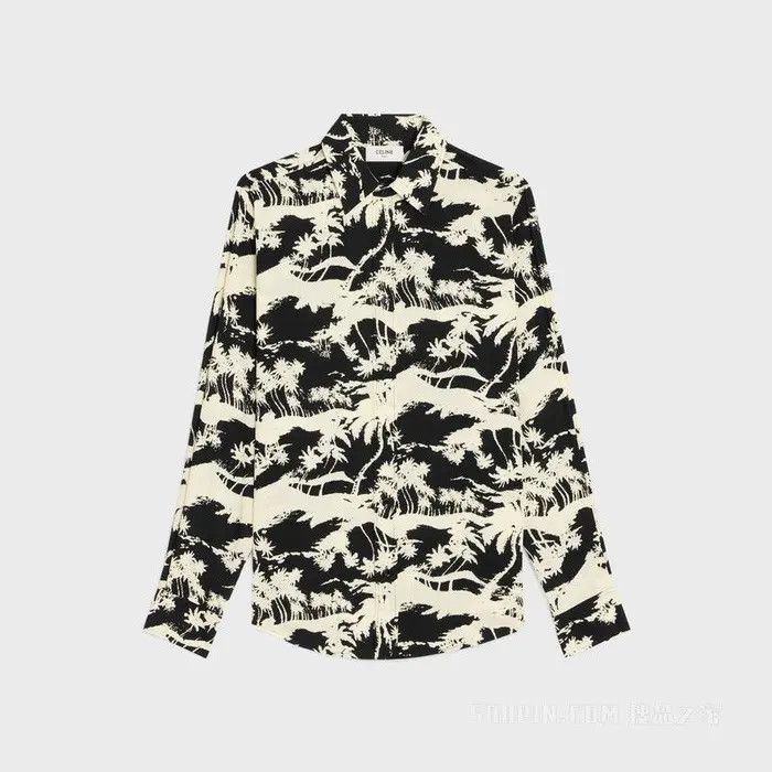 Celine o1w1db10525 2C8132 Loose Shirt in Black/Off White Size US S / EU 44-46 / 1 - 1 Thumbnail