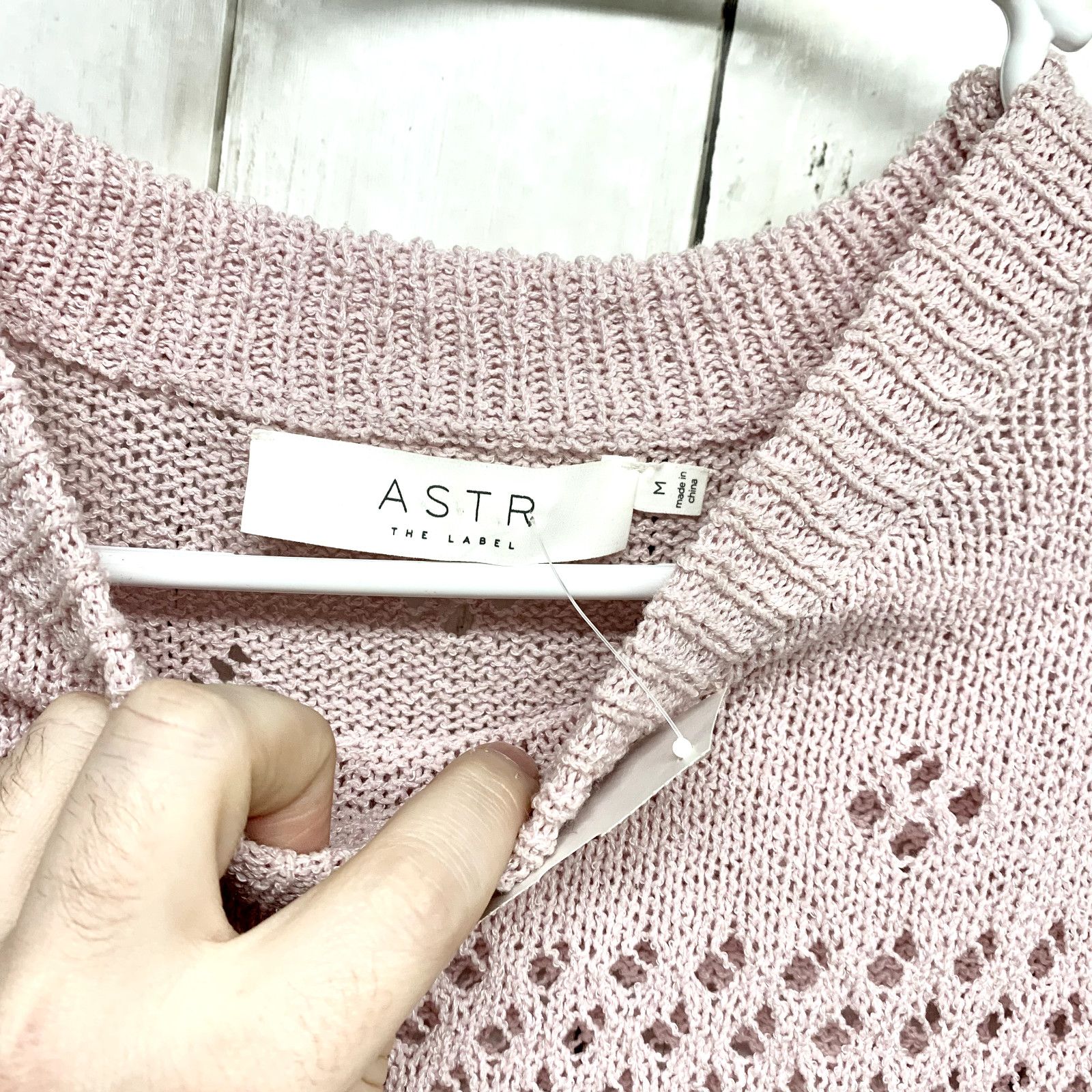 ASTR The Label ASTR The Label Sweater Pink Lavender Belle Pointelle Floral Size M / US 6-8 / IT 42-44 - 2 Thumbnail