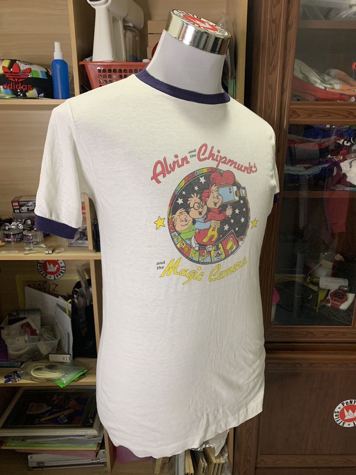 Vintage Vintage Alvin & The Chipmunks Ringer Tee Missing Tag Size US S / EU 44-46 / 1 - 6 Thumbnail