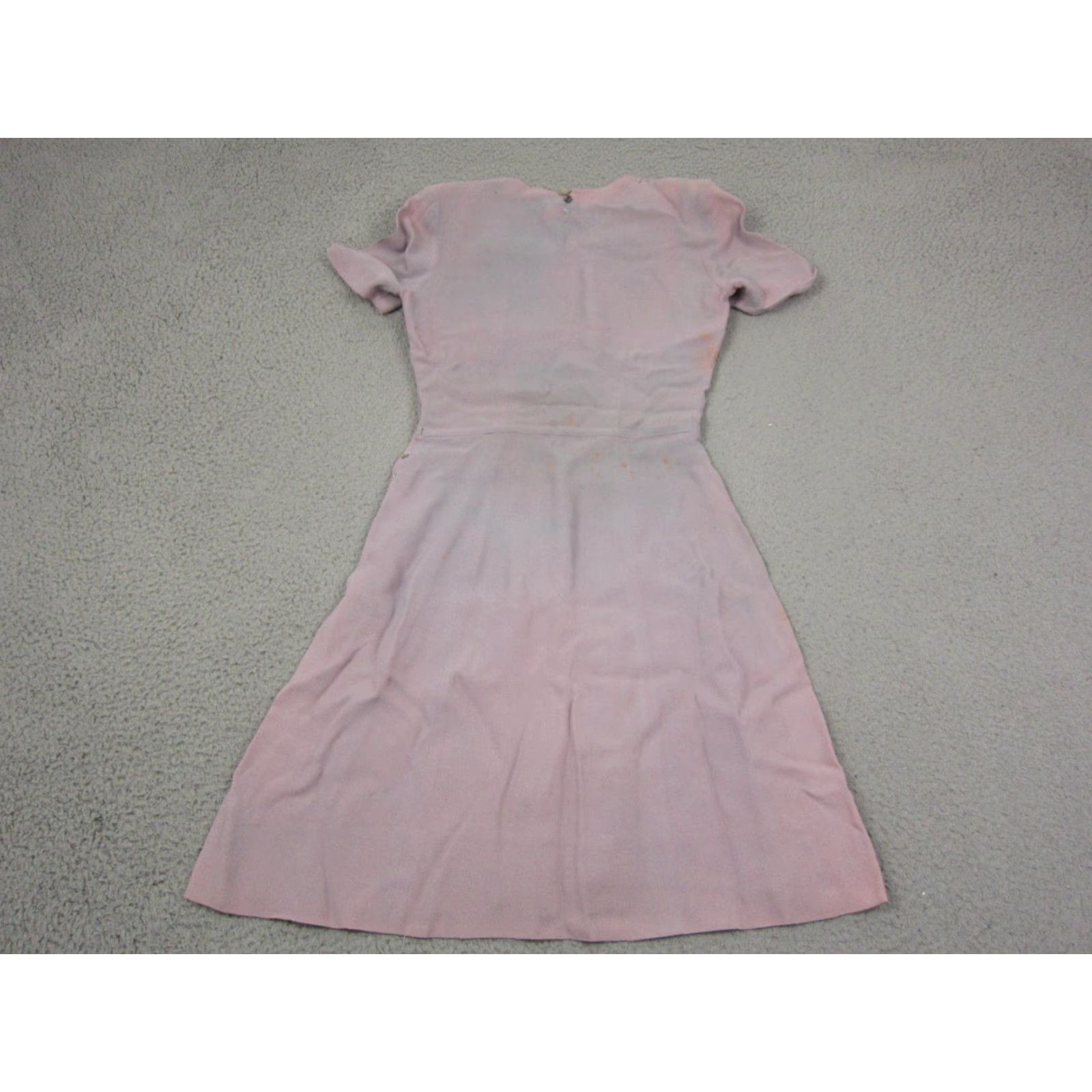 Vintage VINTAGE Ture Purple Bow Crepe Dress Womens 2XS 40s A-Line Short Sleeve Weddings Parties 40s Womens Size XXS / US 00 / IT 34 - 7 Thumbnail