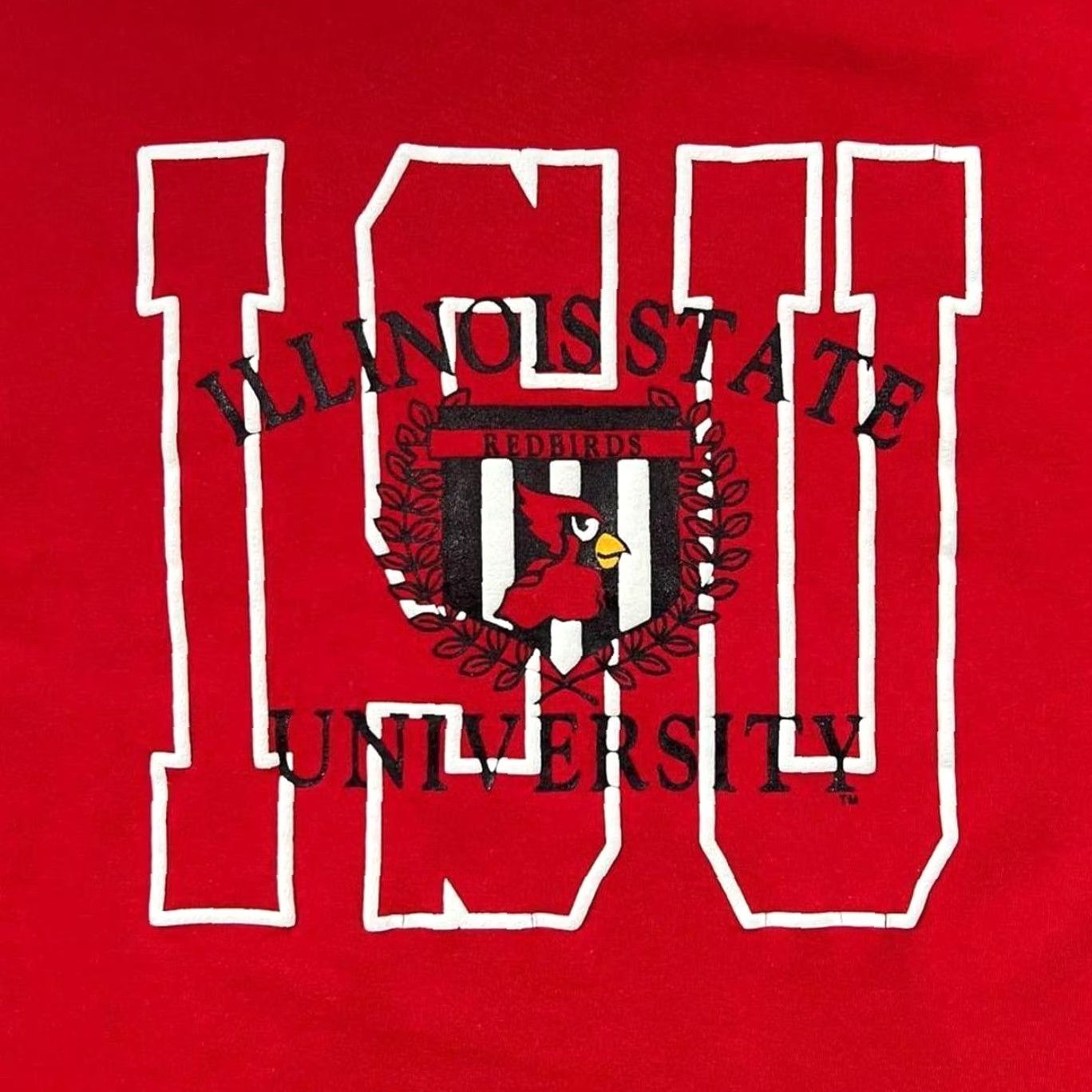 Russell Athletic VINTAGE Russell Athletic Illinois State University College T-Shirt L Red Mens 90s Graphic ISU Decal Size US L / EU 52-54 / 3 - 3 Thumbnail