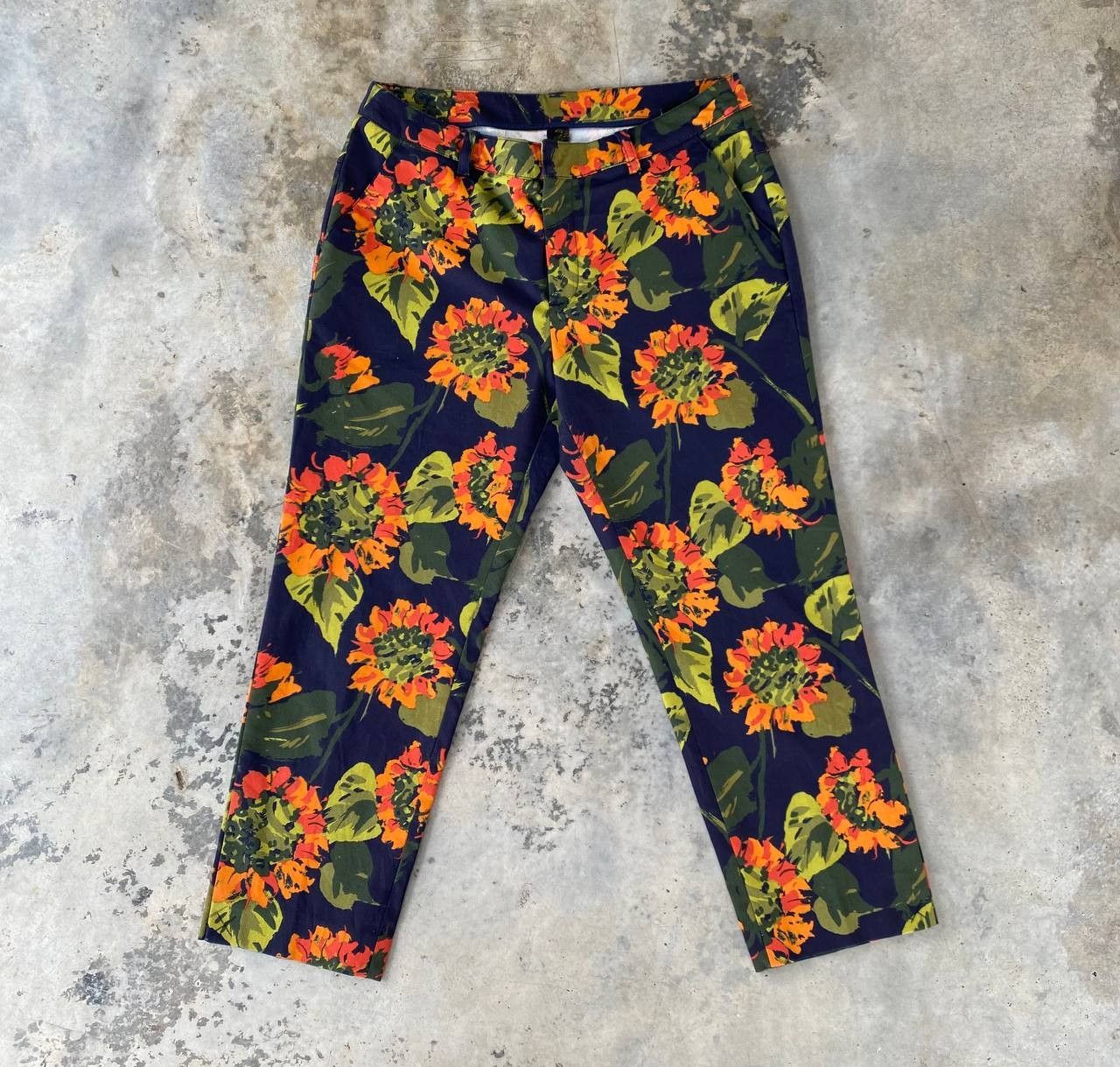 Junko Shimada JUNKO SHIMADA FLORAL CROPPED PANT W29 Size US 29 - 1 Thumbnail