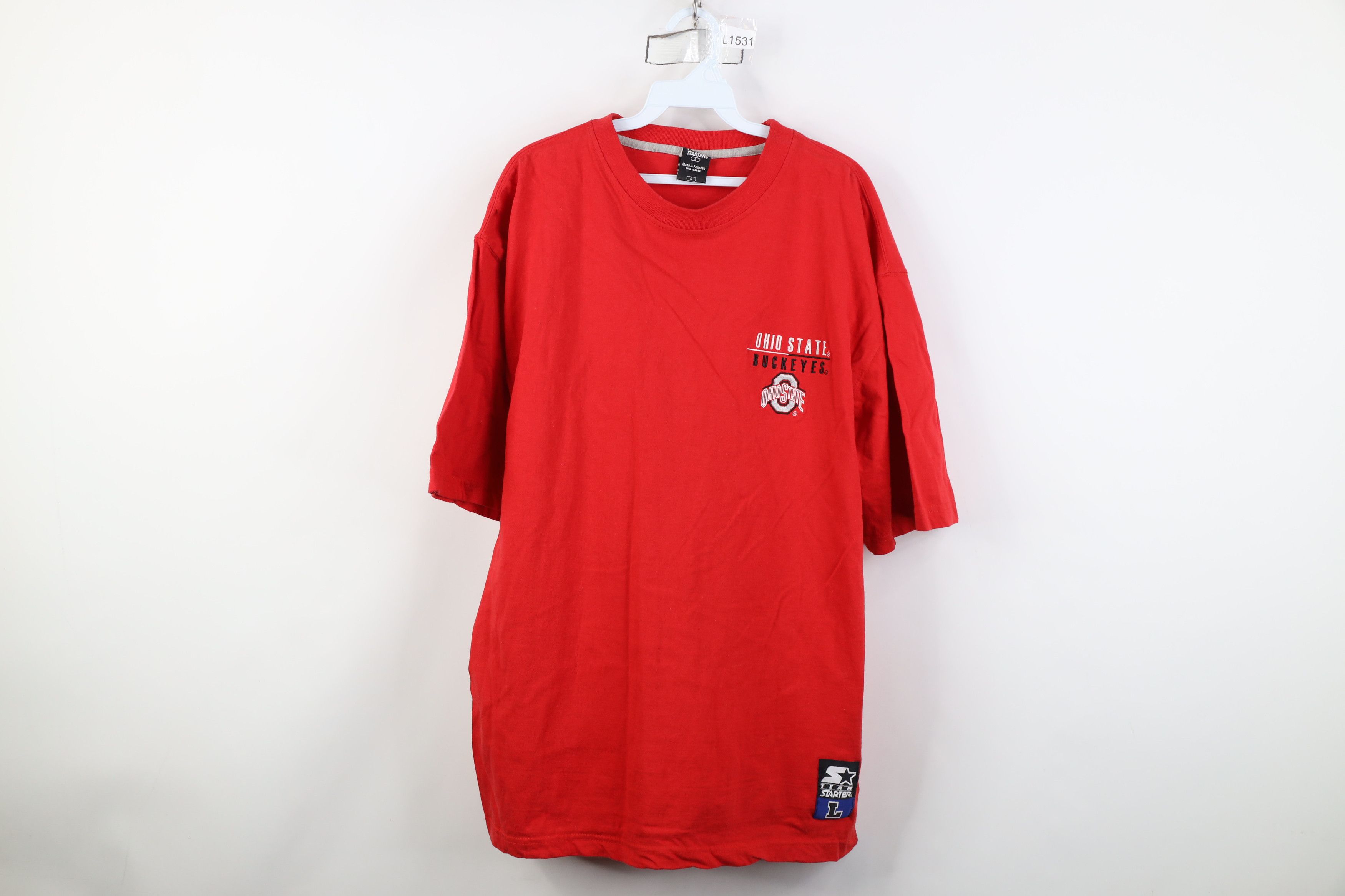 Starter Vintage 90s Starter Baggy Fit Ohio State University T-Shirt Size US L / EU 52-54 / 3 - 1 Thumbnail