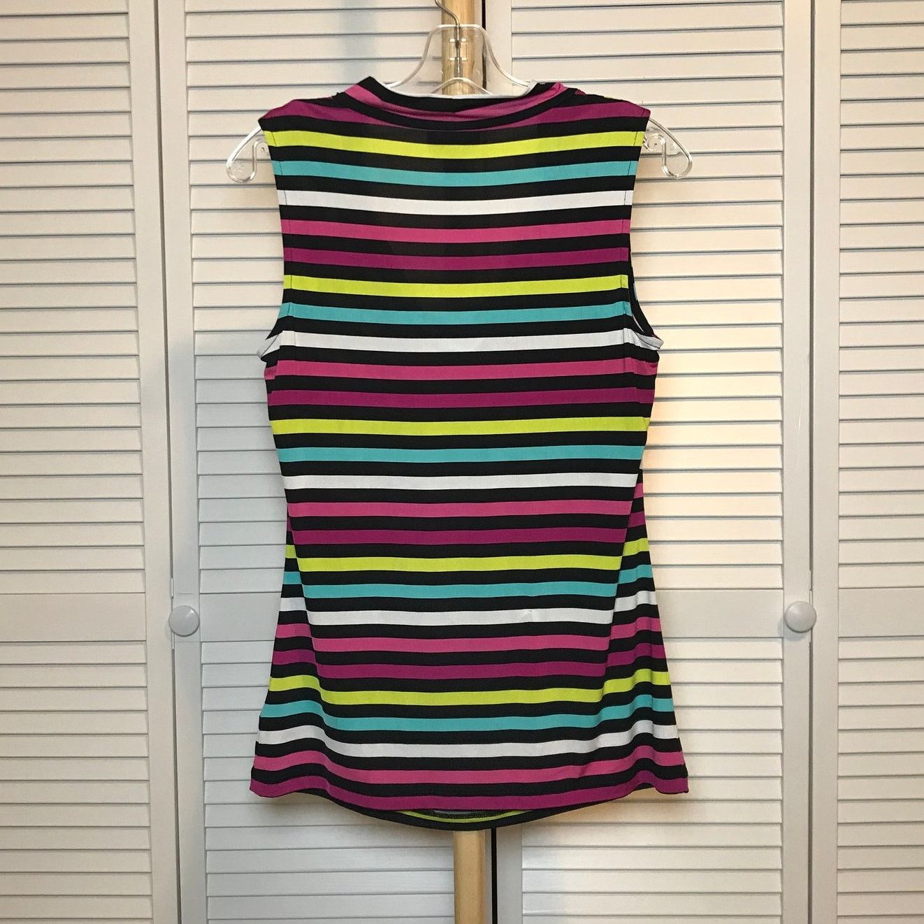Worthington Worthington Strips Cowl Neck Sleeveless Blouse M Size M / US 6-8 / IT 42-44 - 2 Thumbnail