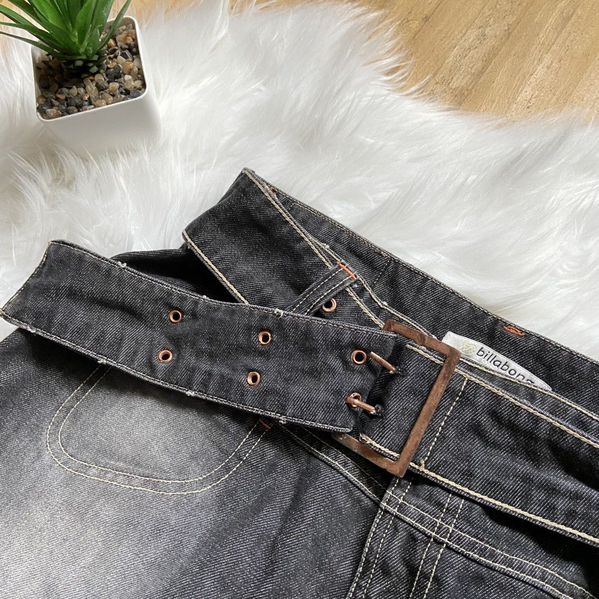 Miss Sixty 📌 Vintage Crazy Billabong Surf Y2K Denim Mini Skirt Size 32" / US 10 / IT 46 - 6 Thumbnail