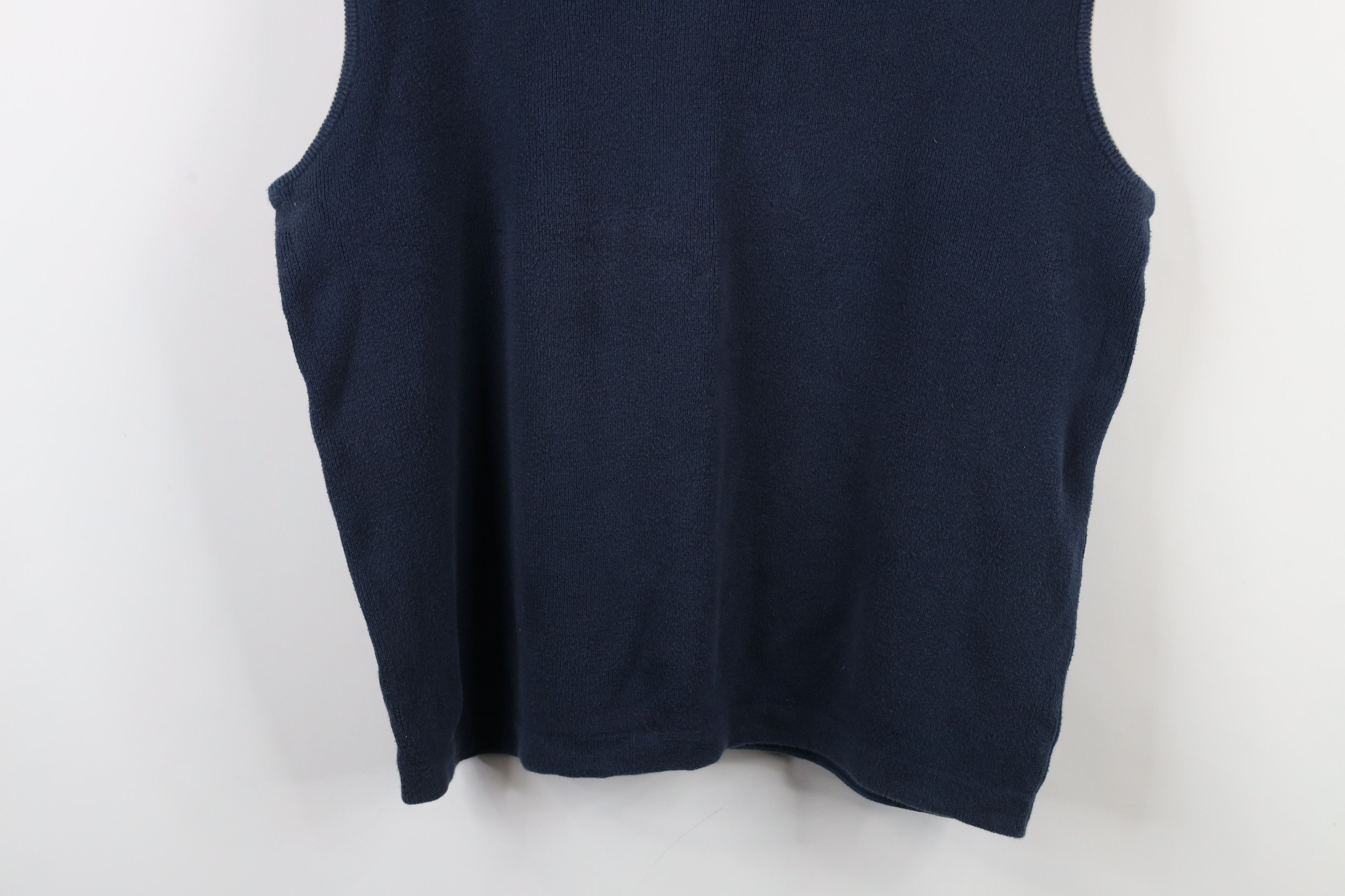 Vintage Vintage 90s Streetwear Blank Cotton Ribbed Knit Sweater Vest Size US XL / EU 56 / 4 - 3 Thumbnail