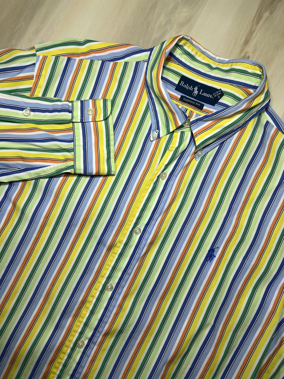 Polo Ralph Lauren Polo Ralph Lauren Multi-color Vertical Stripes Vibrant Size US XL / EU 56 / 4 - 1 Thumbnail