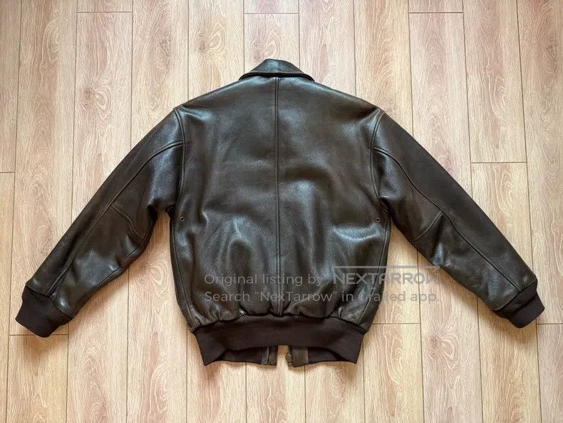Schott Schott A2 leather jacket, A2 bomber jacket Size US S / EU 44-46 / 1 - 2 Thumbnail