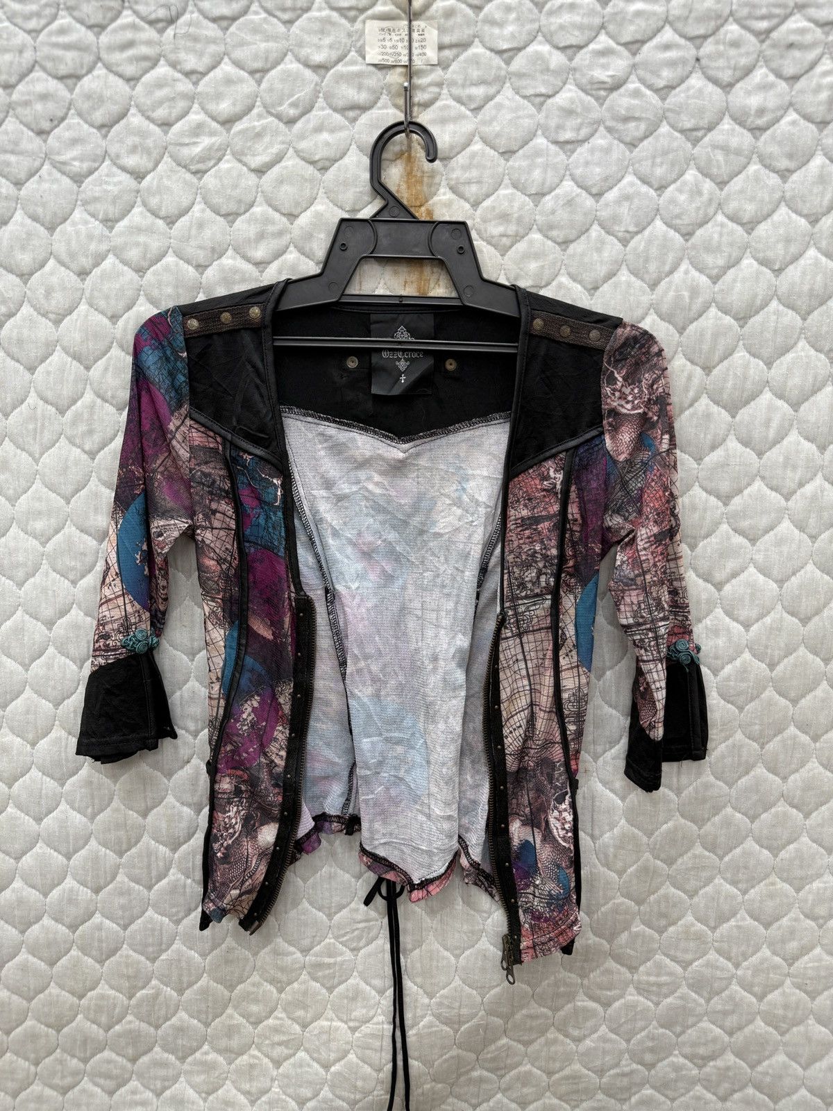 14th Addiction 🔥🔥🔥ARCHIVE OZZ CROCE ZIP UP GOTHIC BLOUSE Size S / US 4 / IT 40 - 7 Thumbnail