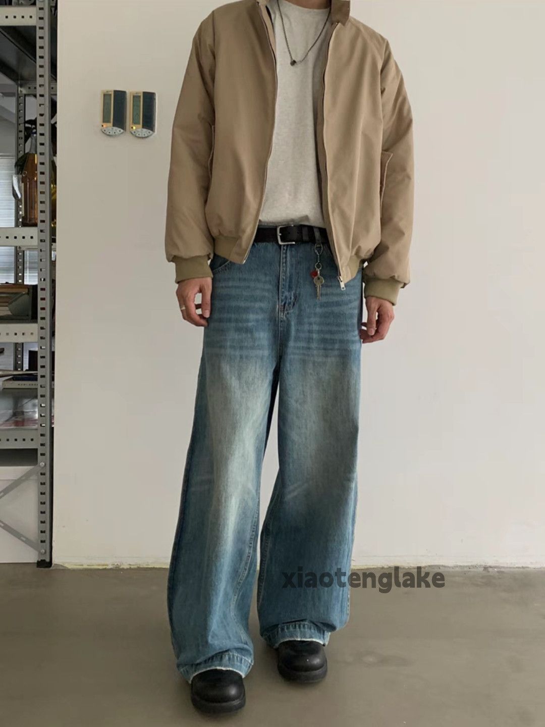 Jean × Vintage washed faded cleanfit yuppie patchwork loose baggy jeans Size US 30 / EU 46 - 4 Thumbnail