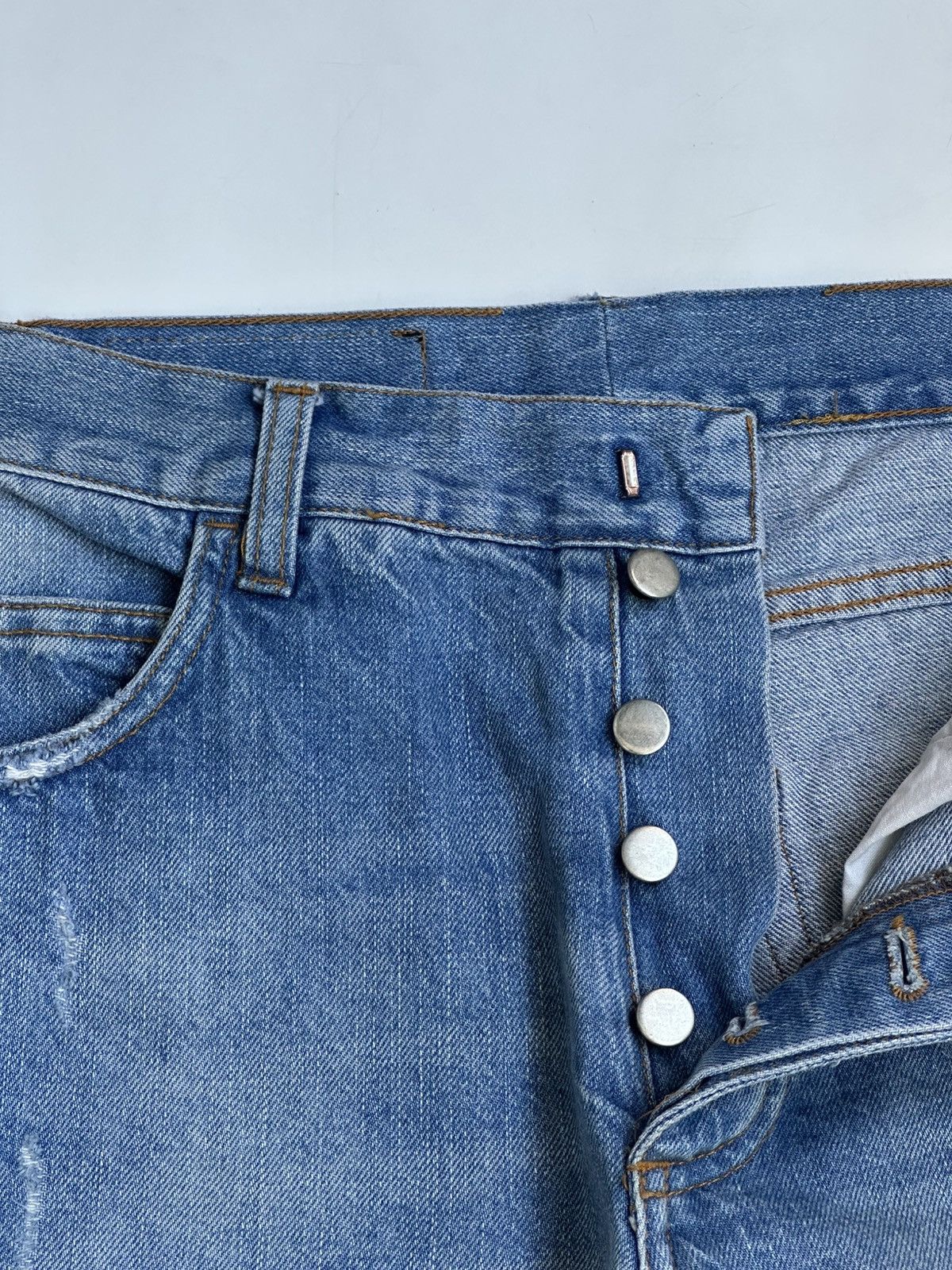 Balmain BALMAIN Decarnin FW 2011 Distressed Biker Denim Jeans kanye Size US 30 / EU 46 - 14 Thumbnail