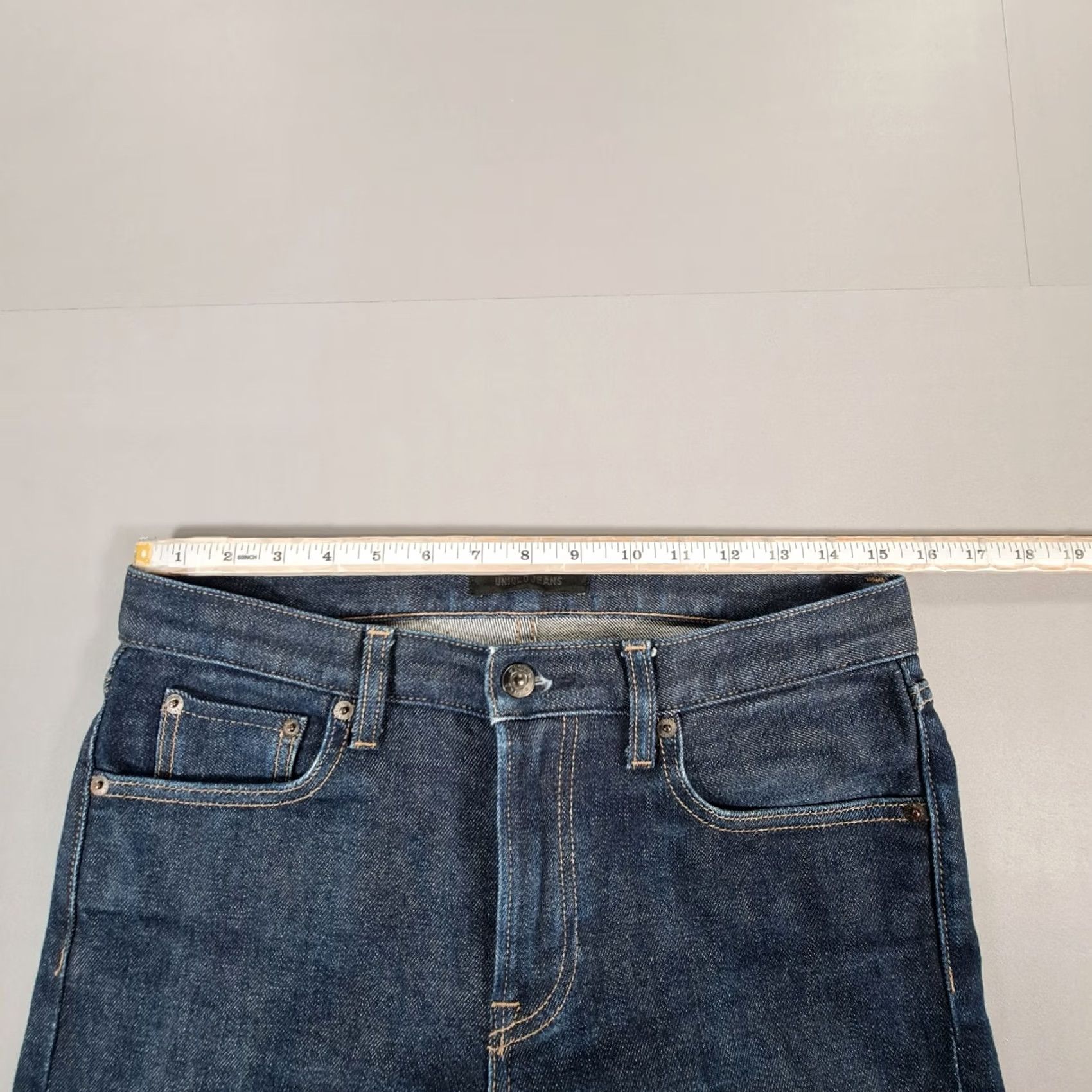 Uniqlo Uniqlo Jeans Blue Slim Fit Straight Stretch Denim W30 L26 5-Pocket Selvedge Zip Fly Regular Mens Size US 30 / EU 46 - 7 Thumbnail