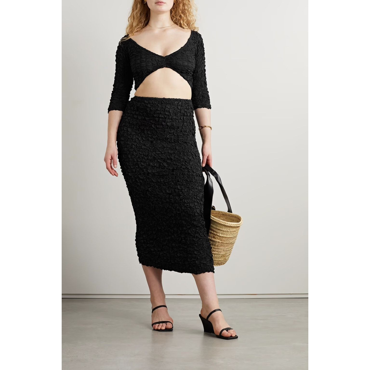Mara Hoffman NWT MARA HOFFMAN Aja cropped popcorn TENCEL Lyocell top XXS Size XXS / US 00 / IT 34 - 2 Thumbnail