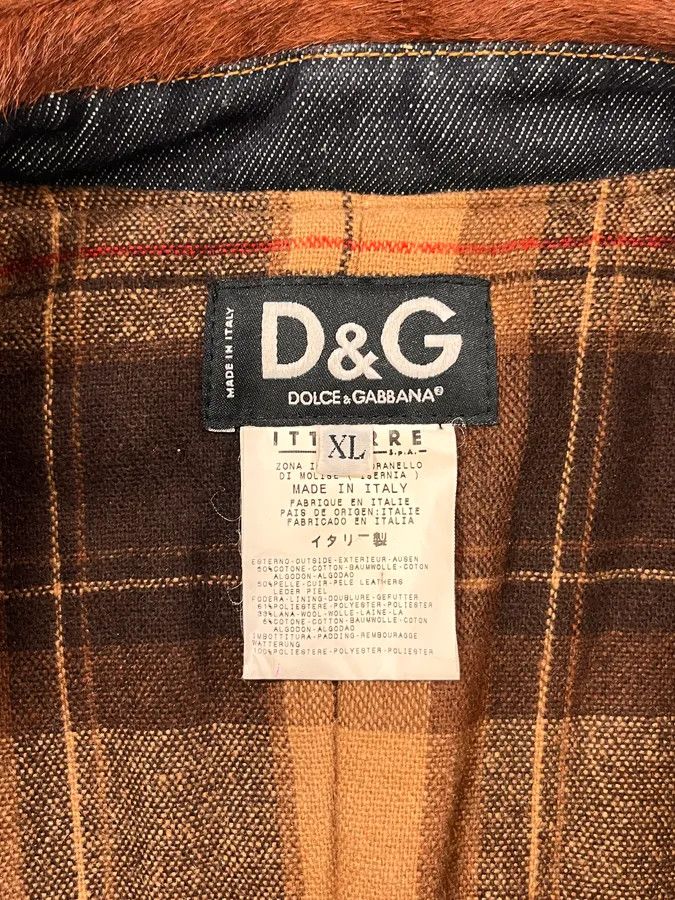 Dolce & Gabbana FW2005 Dolce & Gabbana Brown Pony Hair & Blue Denim Jacket Size US L / EU 52-54 / 3 - 9 Thumbnail