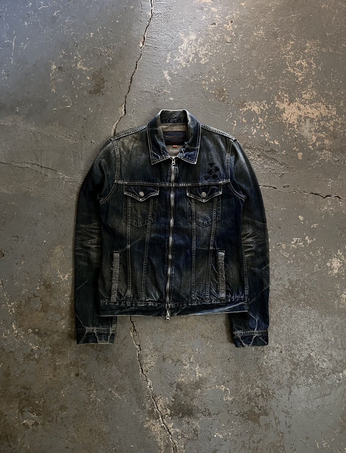 image of Jun Takahashi x Undercover Aw06 “But Beautiful V Guru Guru” Bug Jacket in Blue, Men's (Size Large)