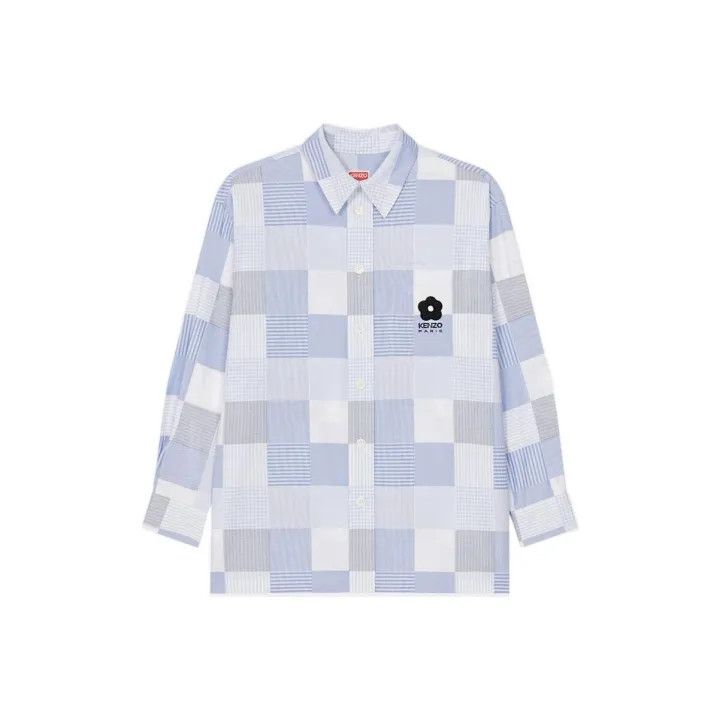 Kenzo Kenzo Check Pattern Oversized Long Sleeve Shirt 0079 Size US S / EU 44-46 / 1 - 1 Thumbnail