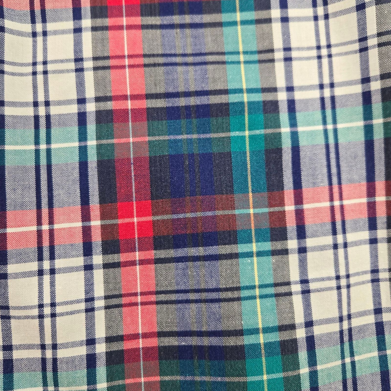 Izod Vintage IZOD Teal Red Plaid Button-Down Shirt Size Large Size US L / EU 52-54 / 3 - 8 Thumbnail