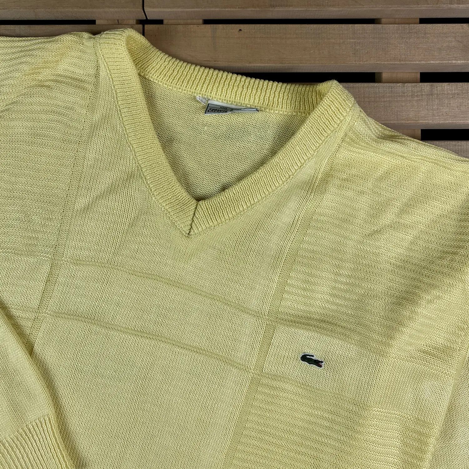 Lacoste Mens Sweater Chemise Lacoste Vintage Size XXL 2XL V Neck Size US XXL / EU 58 / 5 - 2 Thumbnail