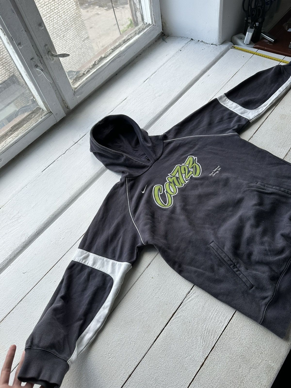Nike × Vintage 🚨 Vintage Y2K Nike Cortez Hoodie Big Logo drill rare faded Size US M / EU 48-50 / 2 - 3 Thumbnail