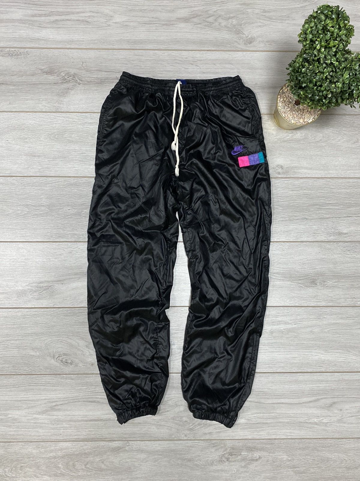 Nike Nike 80-90s vintage nylon pants swoosh Size US 34 / EU 50 - 2 Thumbnail