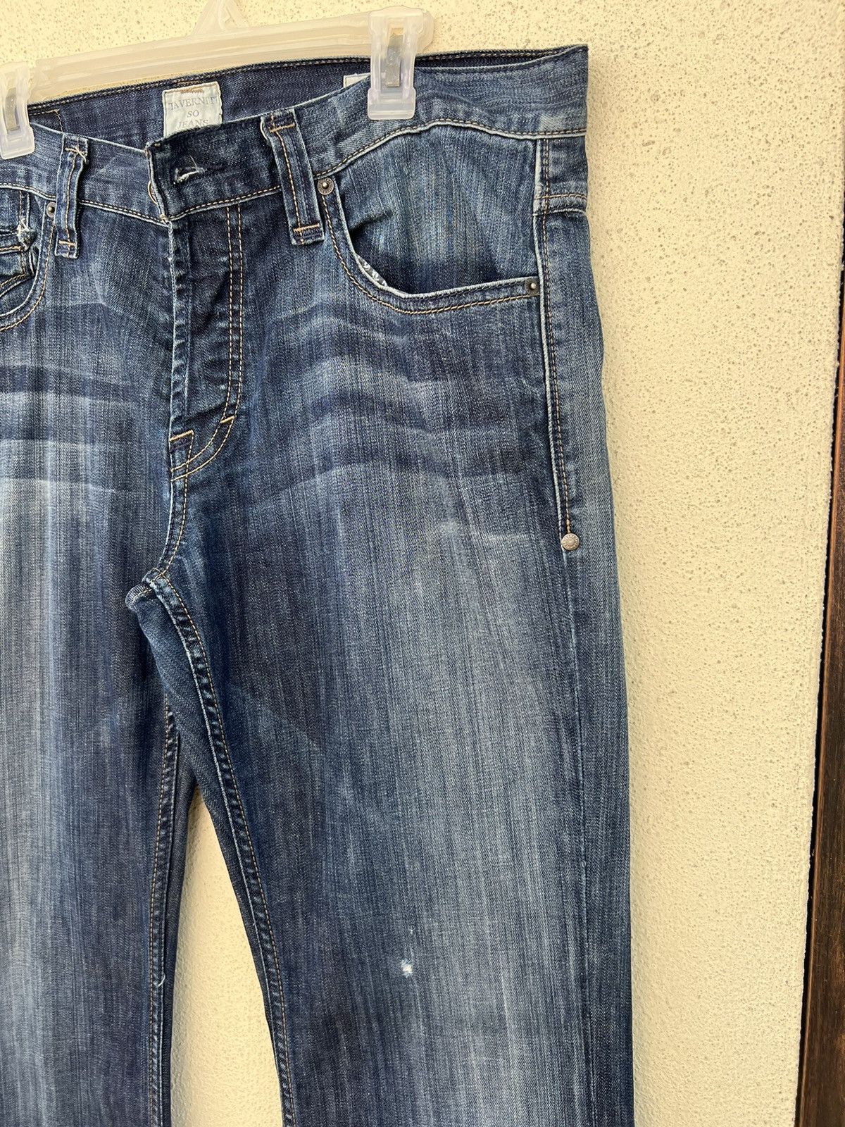 Jimmy Taverniti Vintage Taverniti So Jeans James 19 Fade Blue Denim Flare Size US 36 / EU 52 - 9 Thumbnail