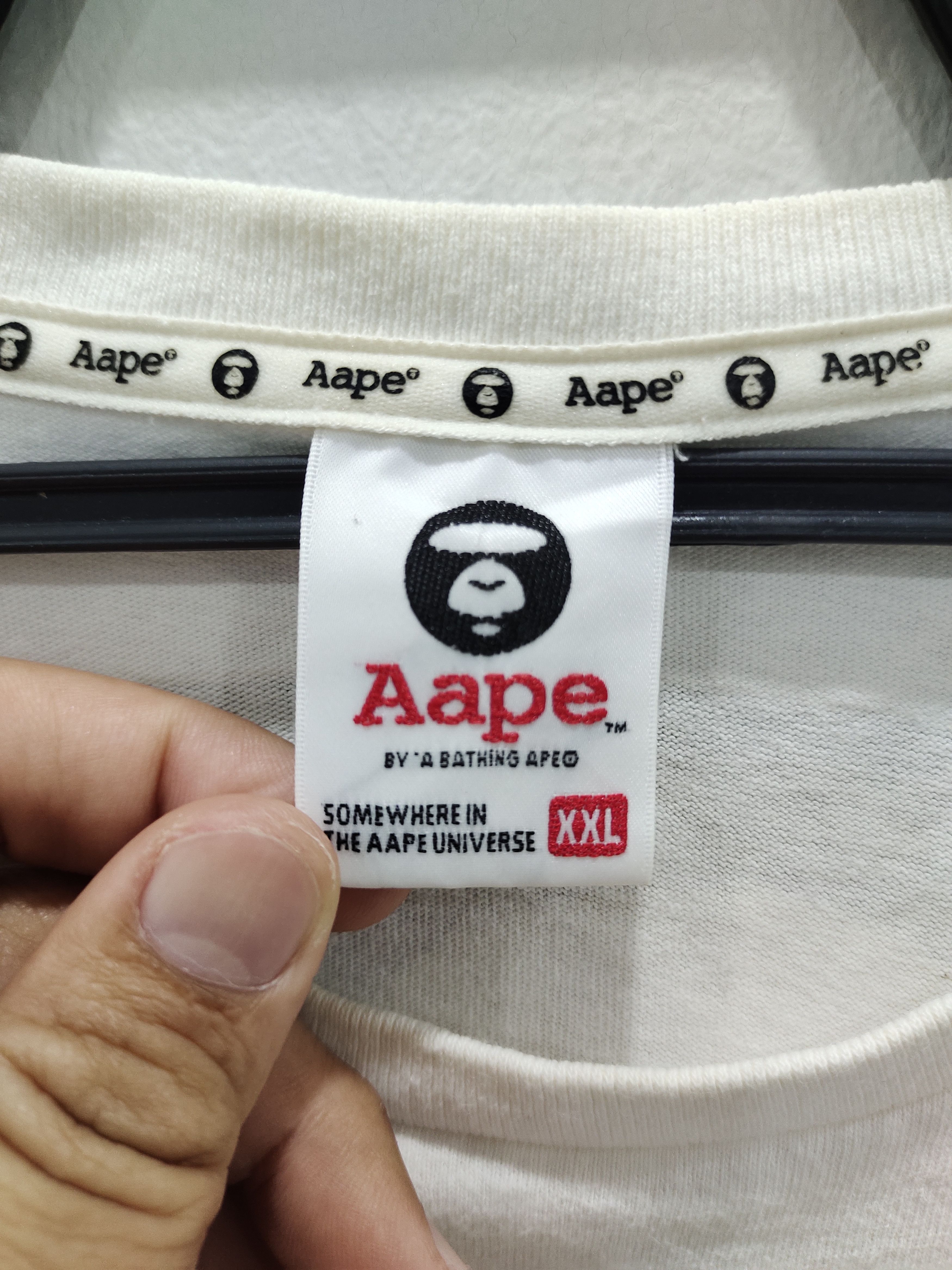 Aape Vintage AAPE BY *A BATHING APE Big Print Tees Size US XXL / EU 58 / 5 - 6 Thumbnail