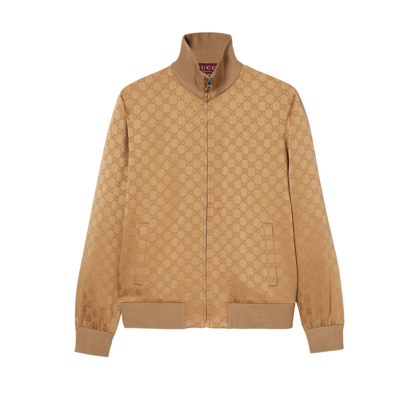 GUCCI Camel GG Jacquard Zip Track Jacket New & Authentic (Wo