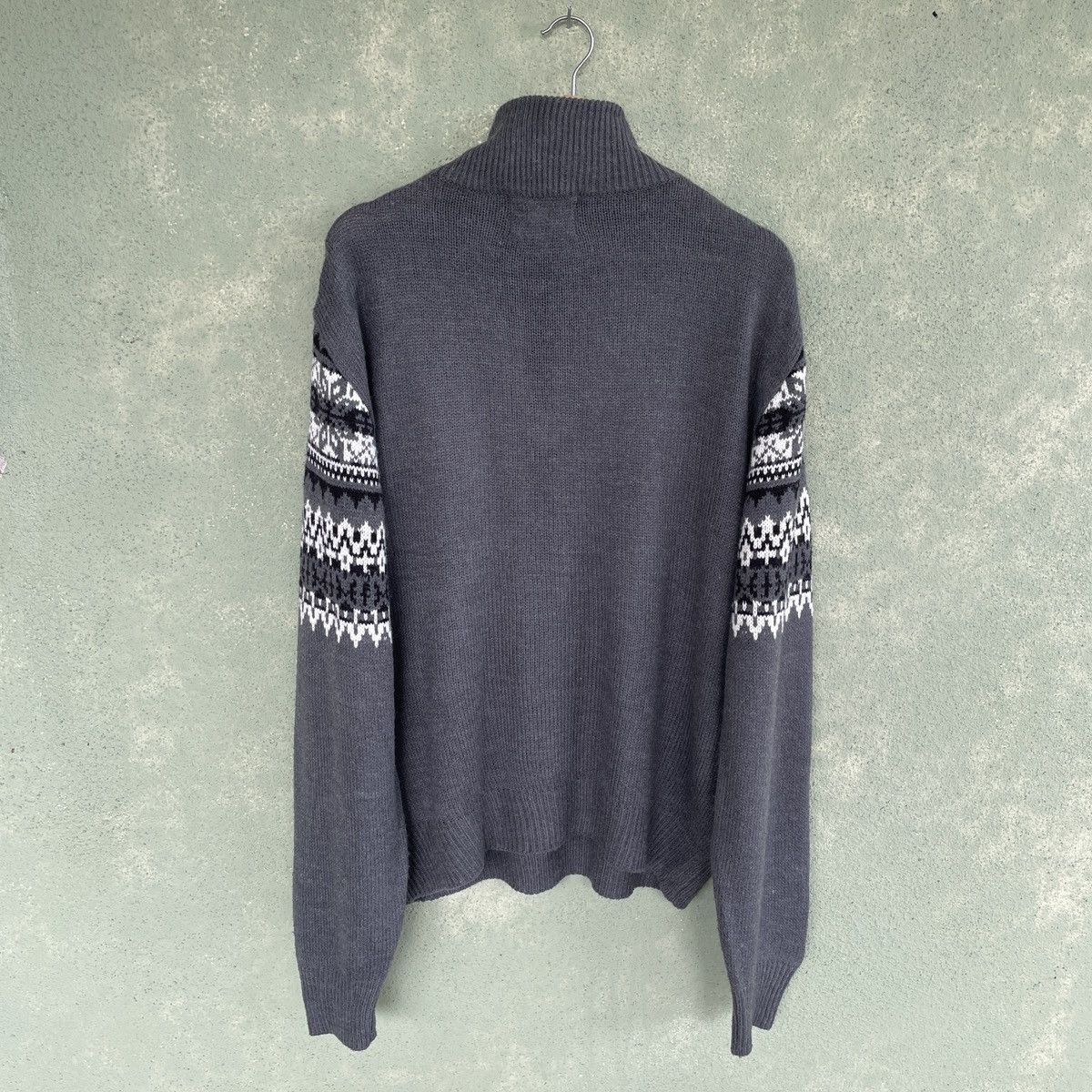 Homespun Knitwear × Japanese Brand Vintage Japanese HalfZip Knitwear Sweater Jumper Size US L / EU 52-54 / 3 - 10 Thumbnail