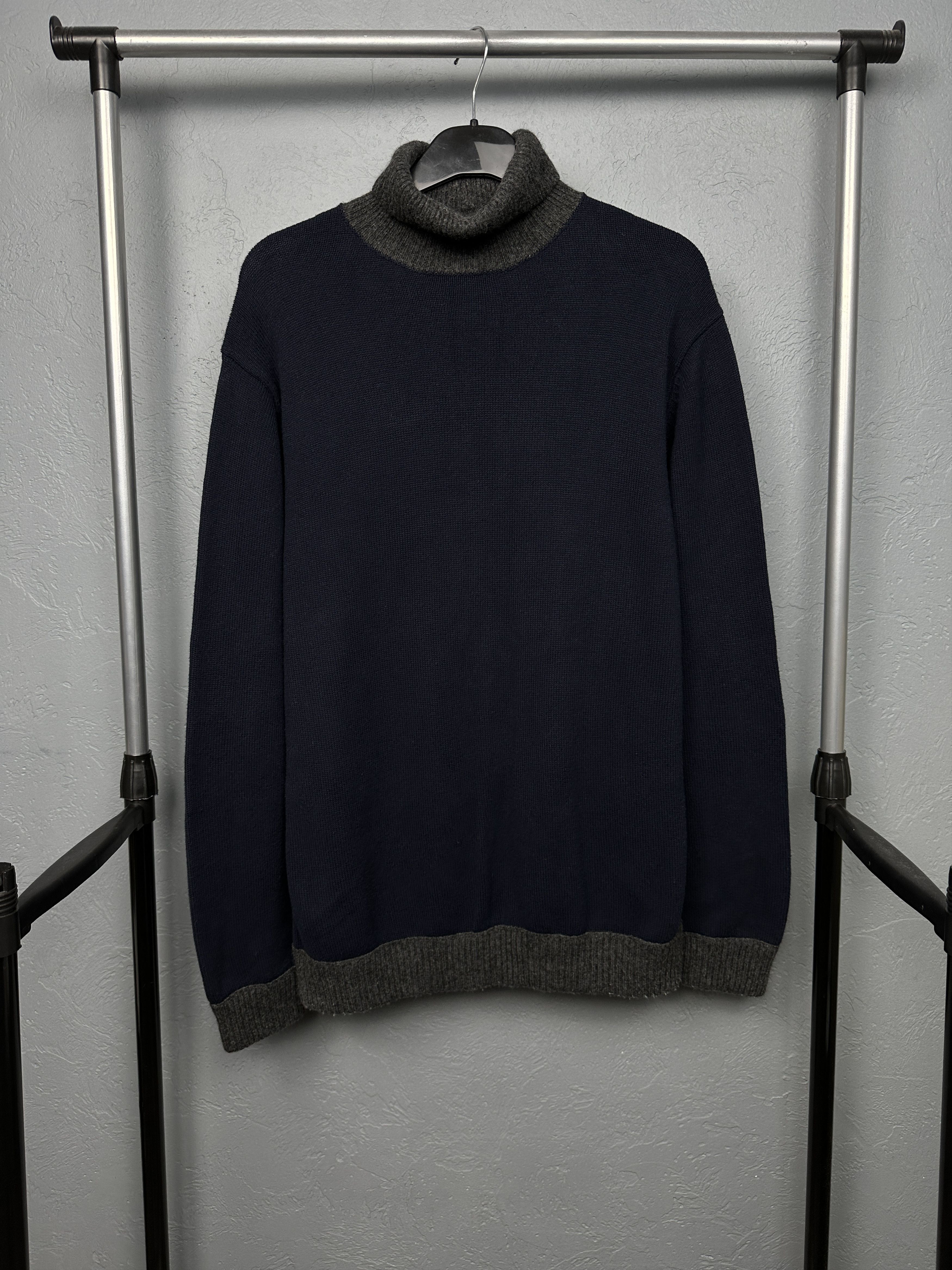 Reiss Reiss Vintage Mens High Neck Cotton - Wool Knit Sweater Size US XL / EU 56 / 4 - 1 Thumbnail