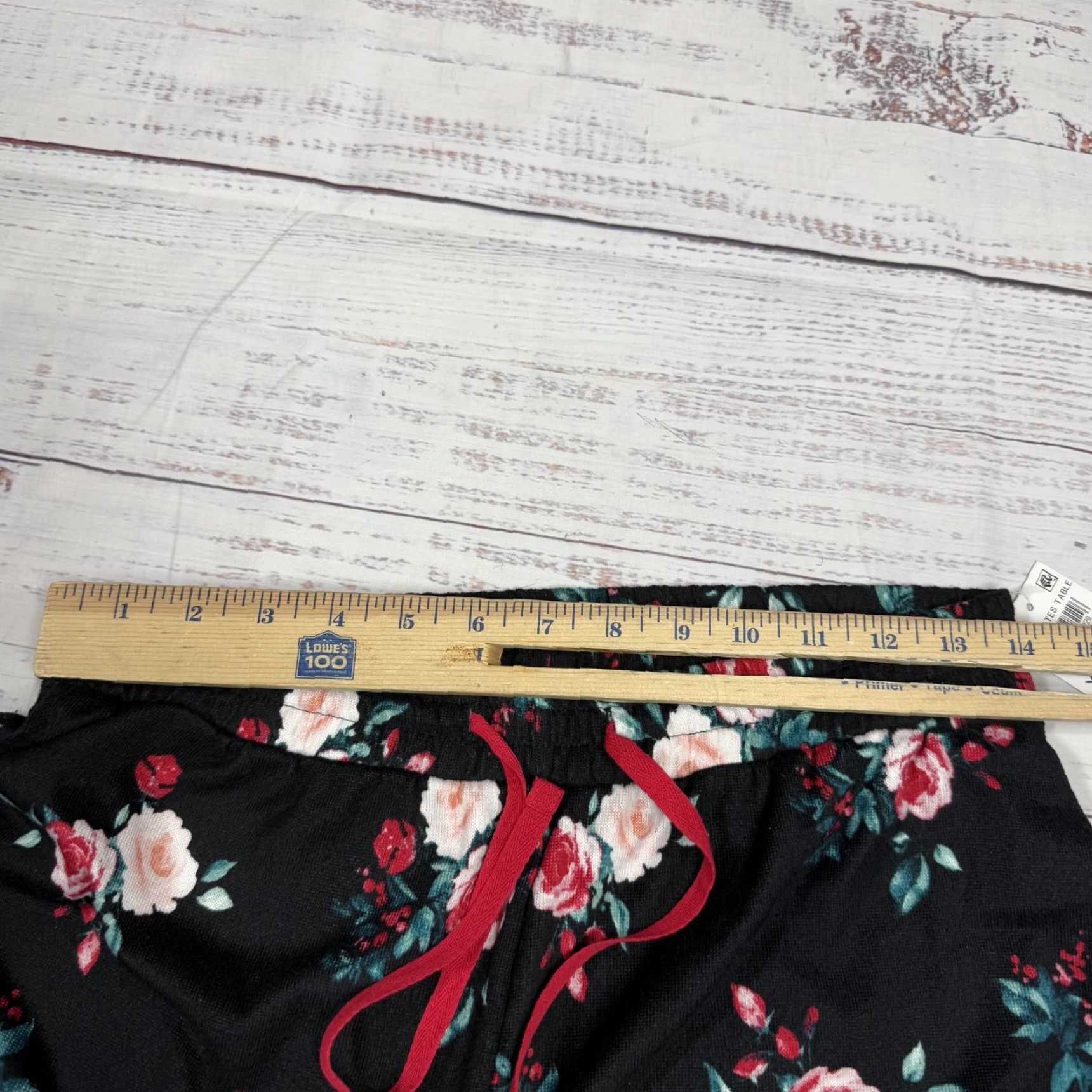 Charter Club Charter Club Intimates Black Floral Sleep Pants Pull On Drawstring Womens XS NWT Size 26" / US 2 / IT 38 - 2 Thumbnail