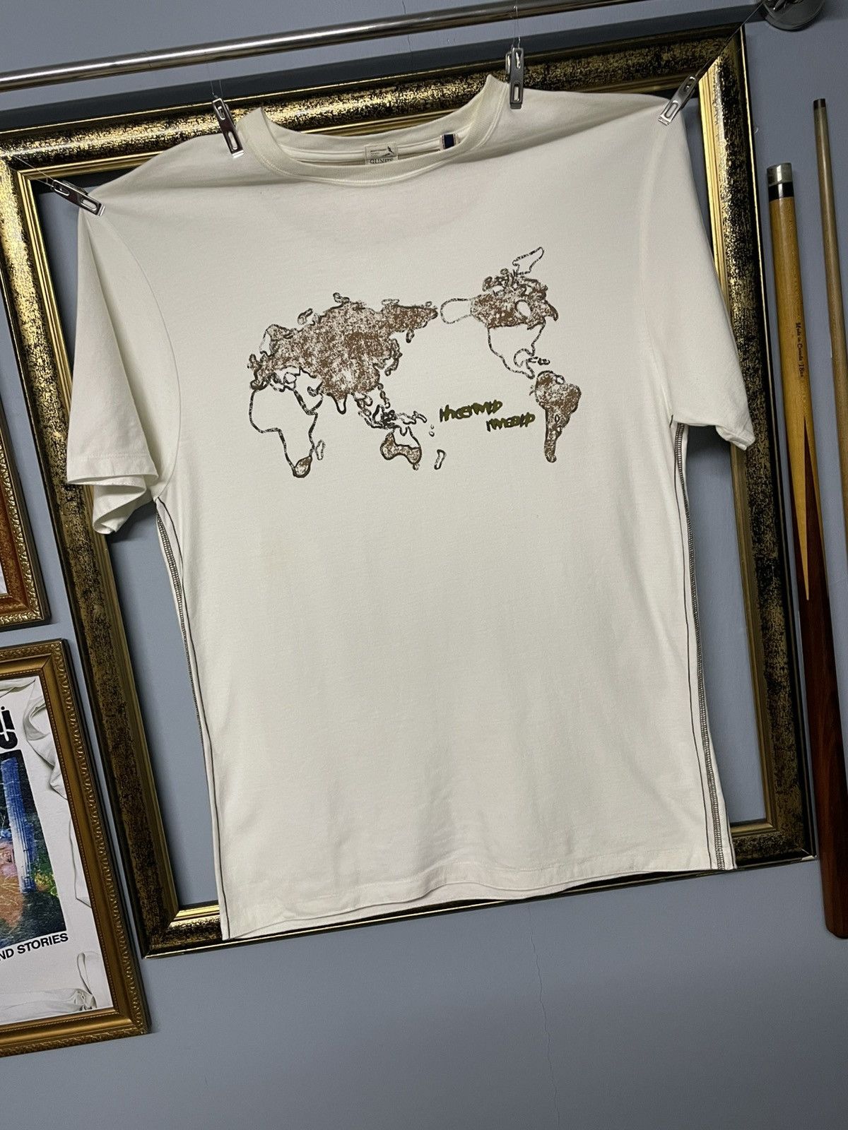 Designer × Japanese Brand × Vintage Vintage Japan Designer Gunts Daily Luxury Hemp Map Tshirt Size US M / EU 48-50 / 2 - 2 Thumbnail