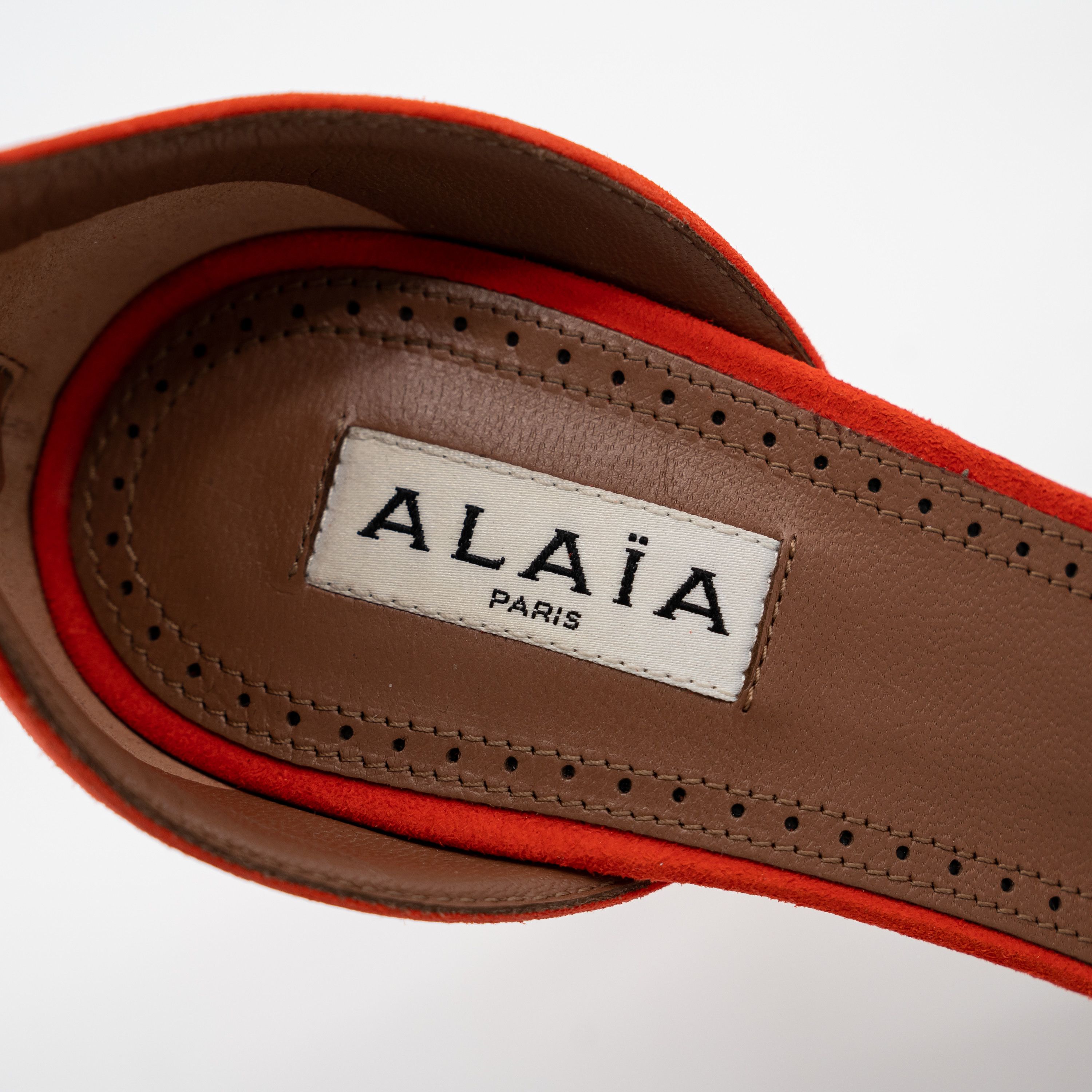 Alaia 37eu 7 US Alaia La Bombe 90 Red Sandals Strap Suede Heels Size US 7 / IT 37 - 7 Thumbnail